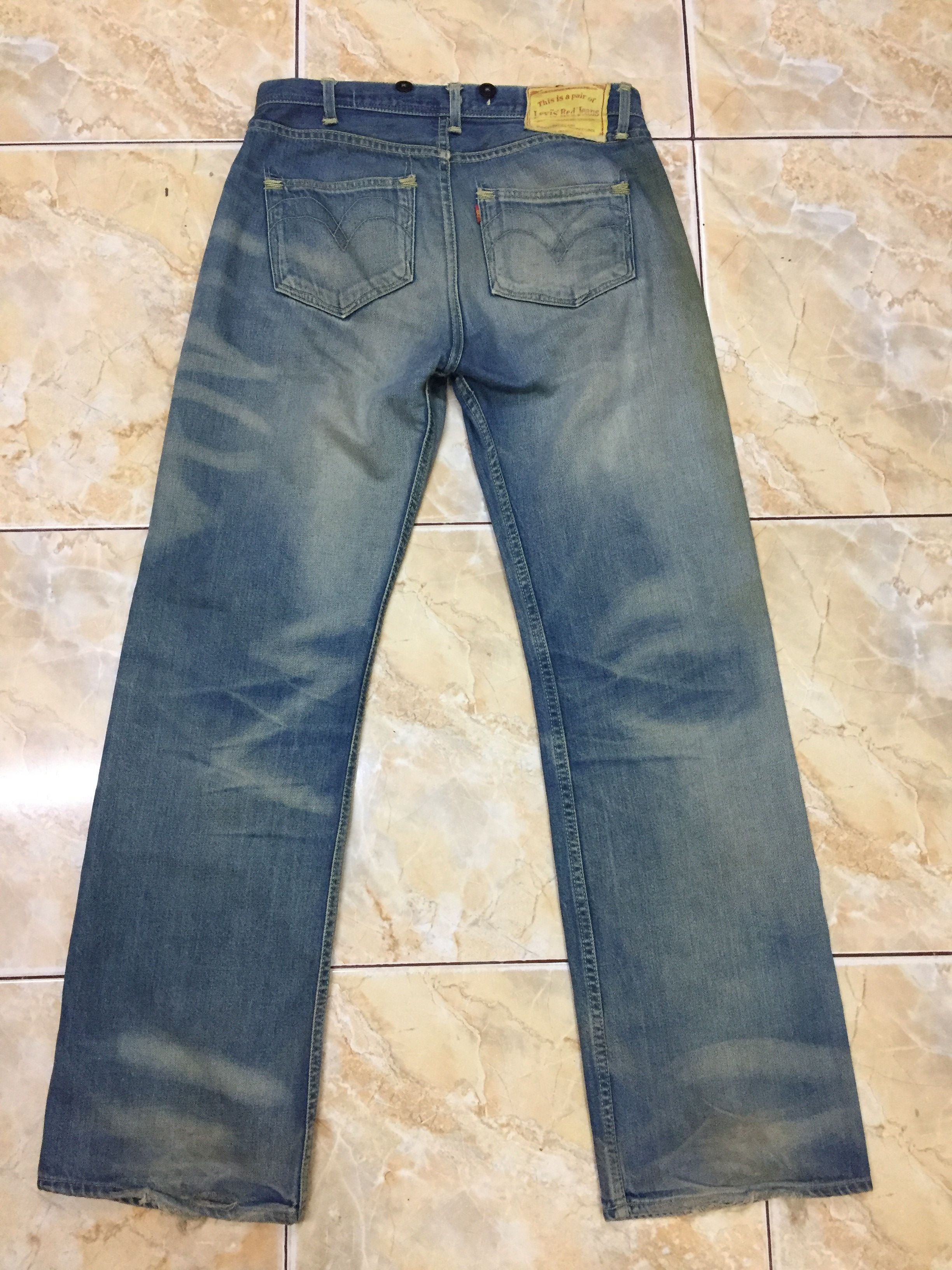 Levi's Distress Levis red jeans (Mary-Lou) Size US 32 / EU 48 - 6 Thumbnail