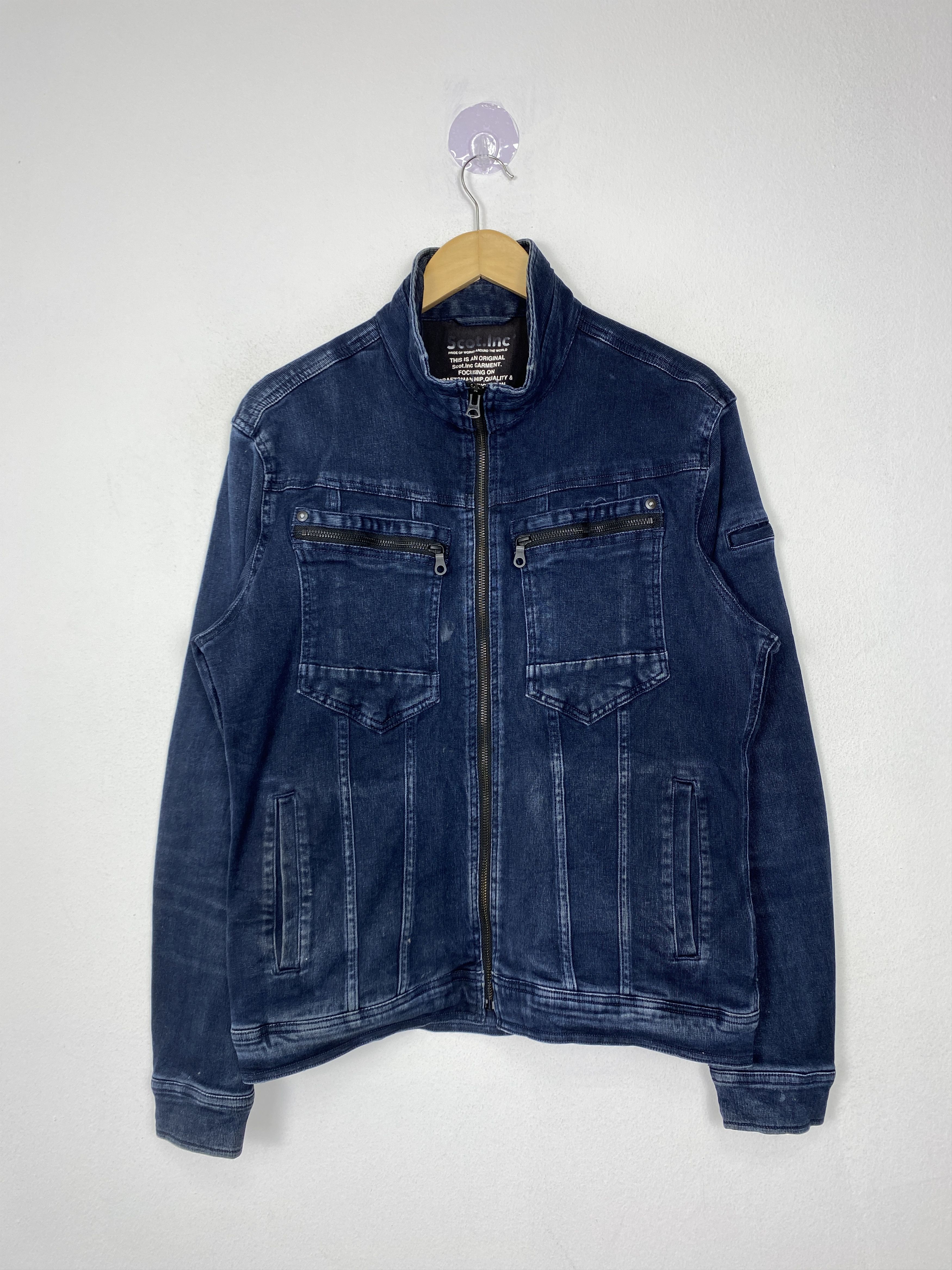Japanese Brand Vintage Scot.Inc Zip Up Denim Jacket J1503 Size US S / EU 44-46 / 1 - 1 Thumbnail
