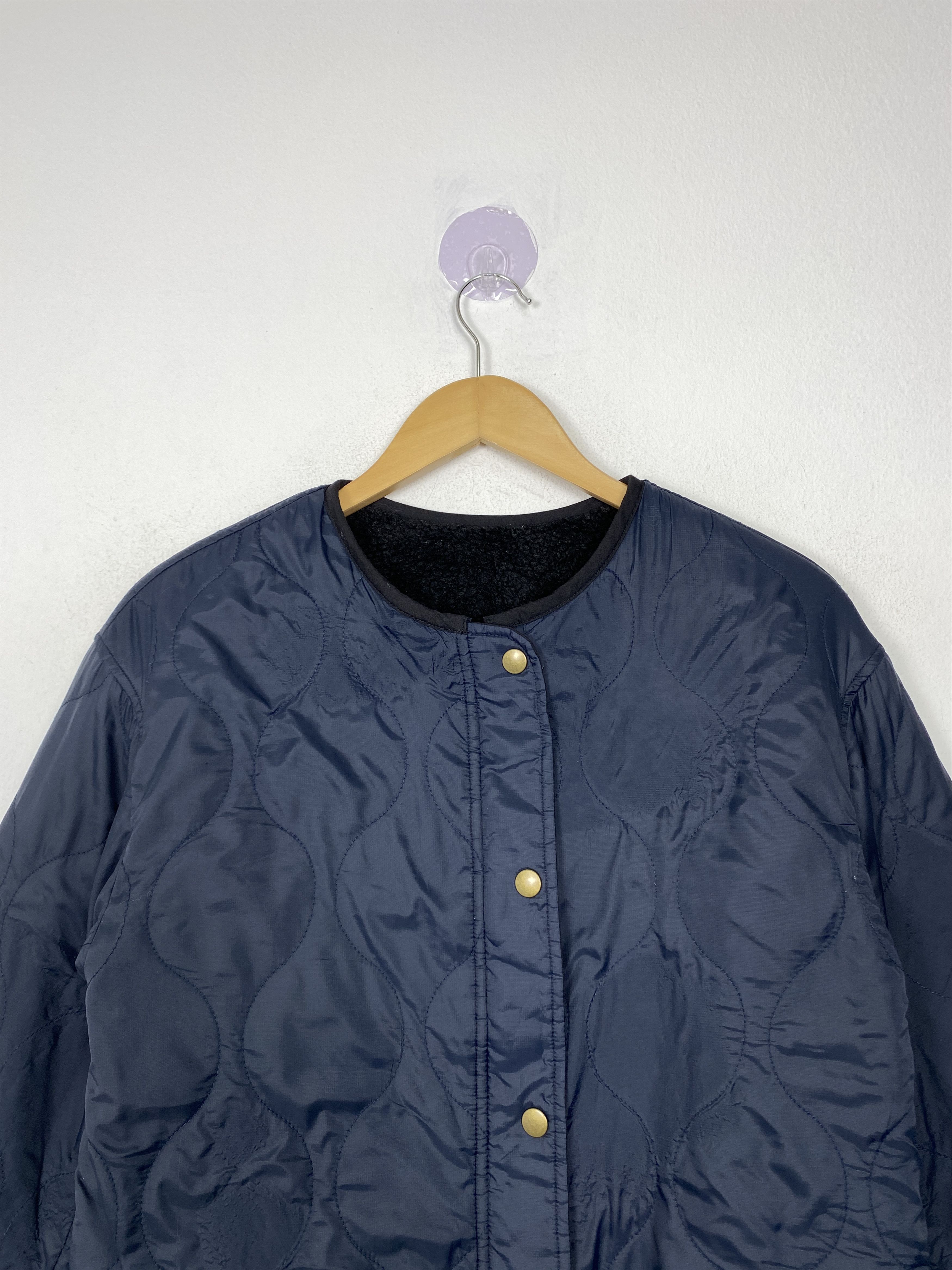 Japanese Brand Vintage Myself Quilted Sherpa Reversible Long Jacket J1504 Size S / US 4 / IT 40 - 2 Thumbnail