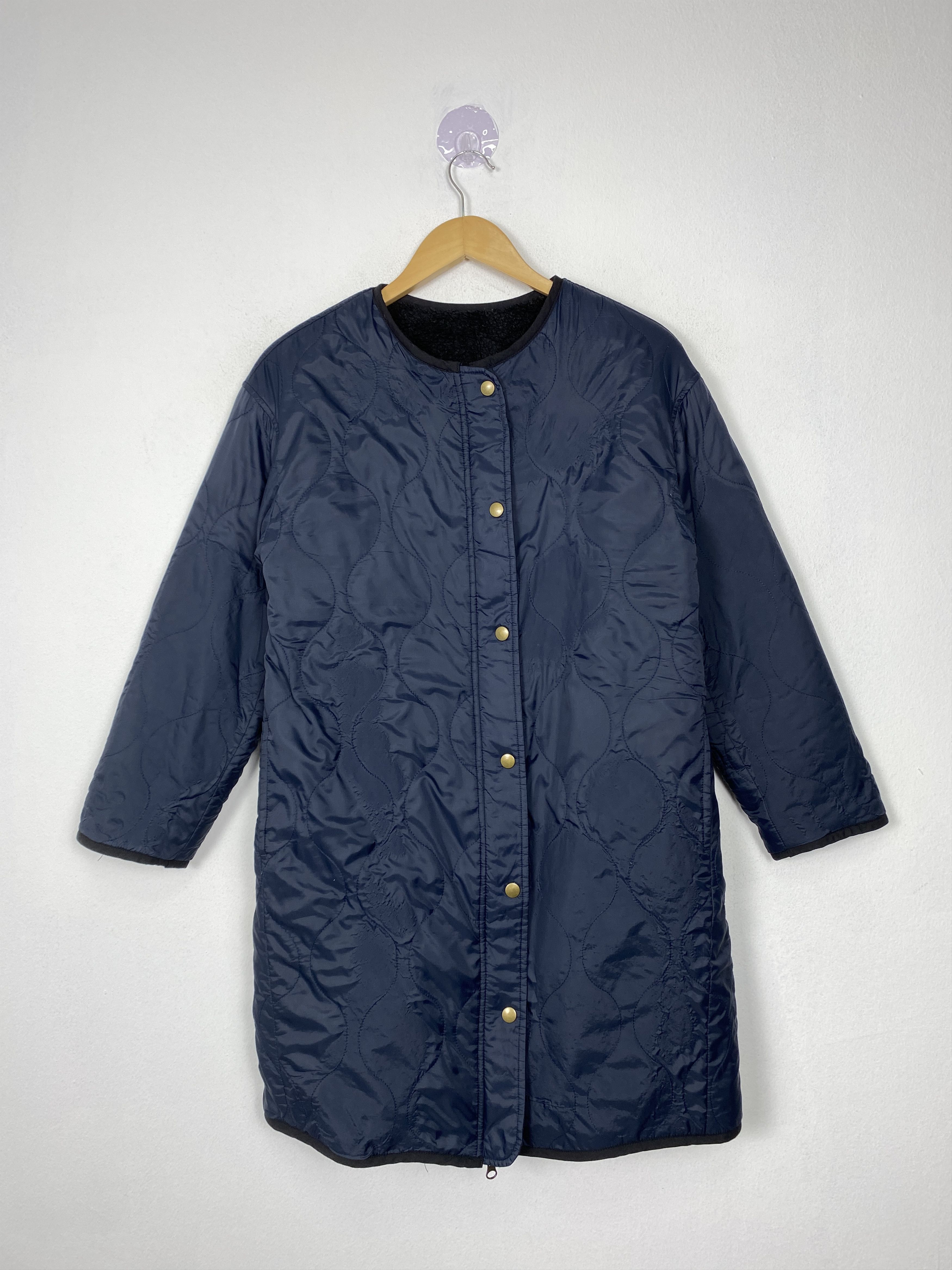 Vintage Myself Quilted Sherpa Reversible Long Jacket J1504