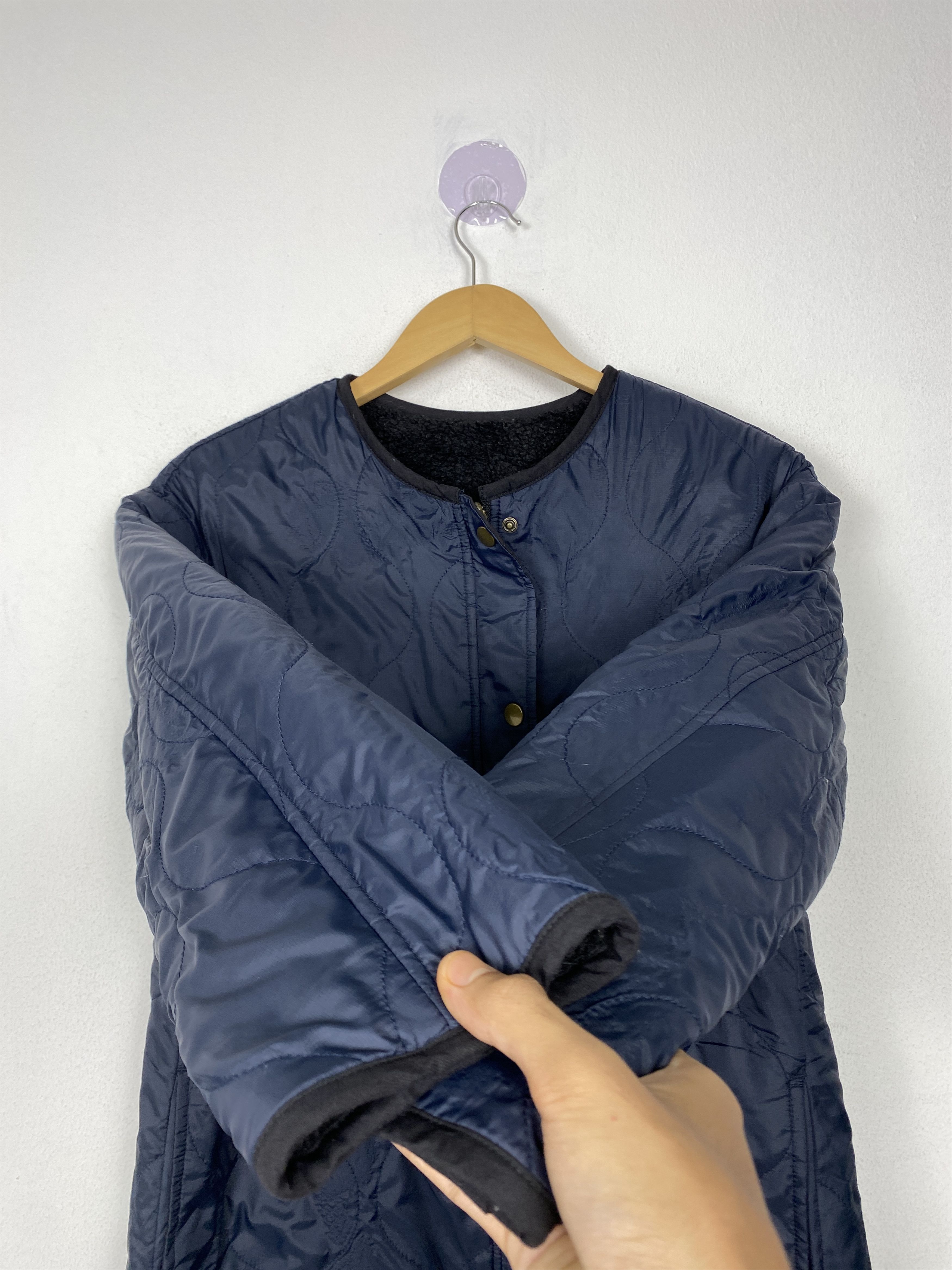 Japanese Brand Vintage Myself Quilted Sherpa Reversible Long Jacket J1504 Size S / US 4 / IT 40 - 5 Thumbnail