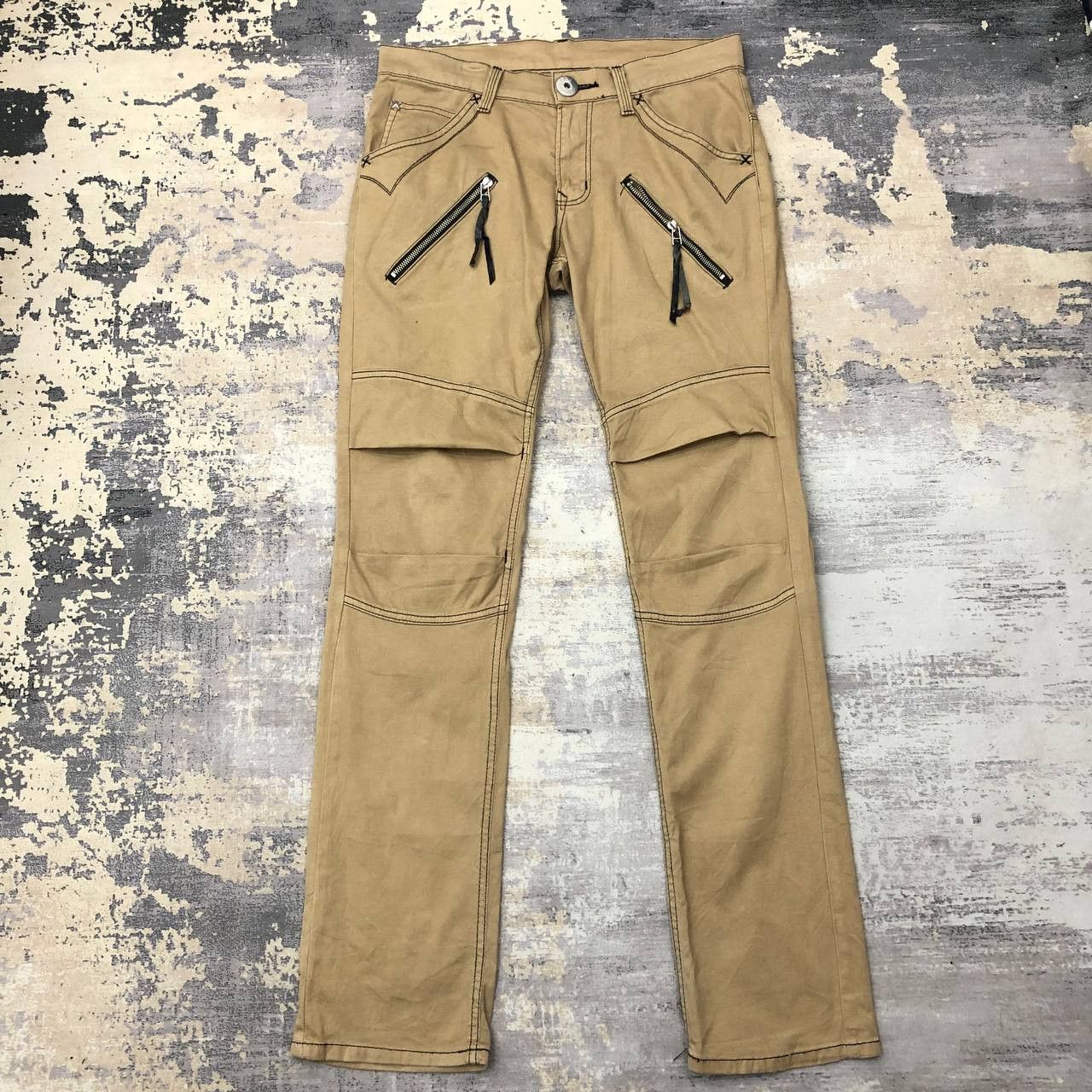 Lee P518 LEE SKINNY ZIPPER BIKER PANTS Size US 32 / EU 48 - 1 Thumbnail