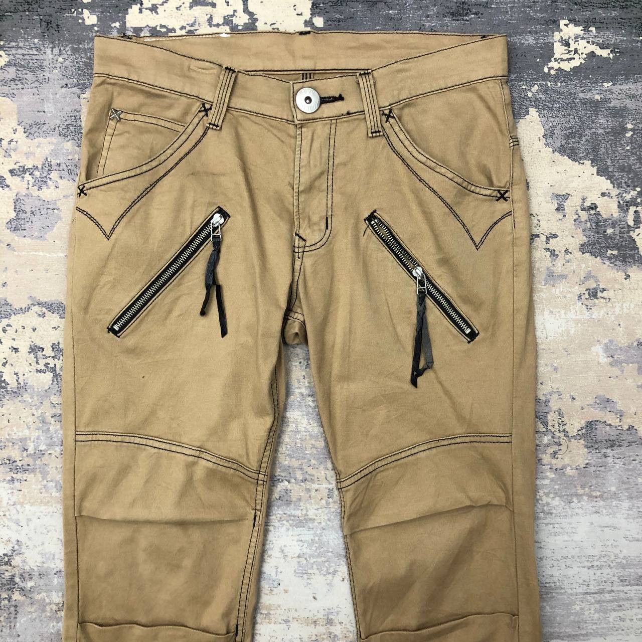 Lee P518 LEE SKINNY ZIPPER BIKER PANTS Size US 32 / EU 48 - 3 Thumbnail