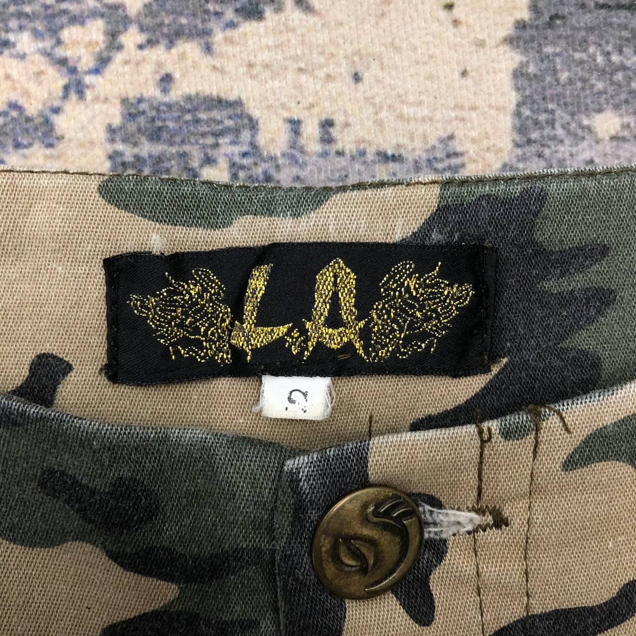 Other P508 LA FLARED CAMO CARGO PANTS Size 27" / US 4 / IT 40 - 5 Thumbnail