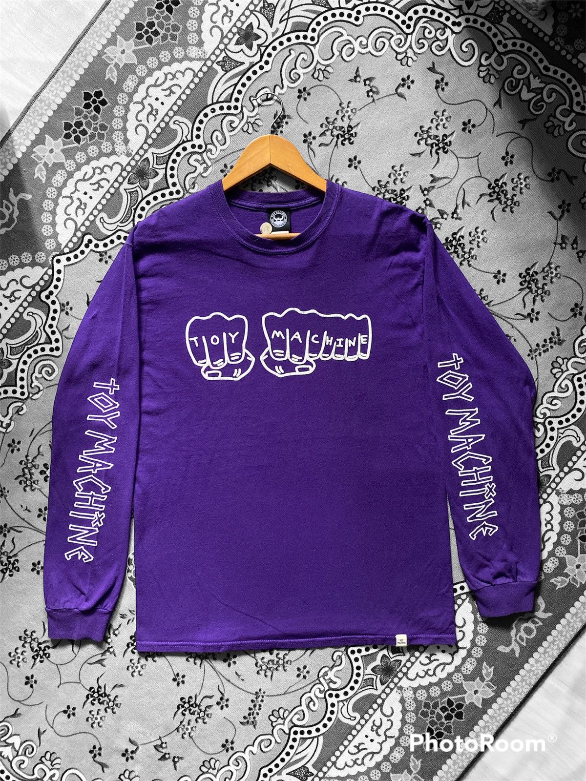 RARE TOY MACHINE BLOODSUCKING SIDE TAPE LONG SLEEVE