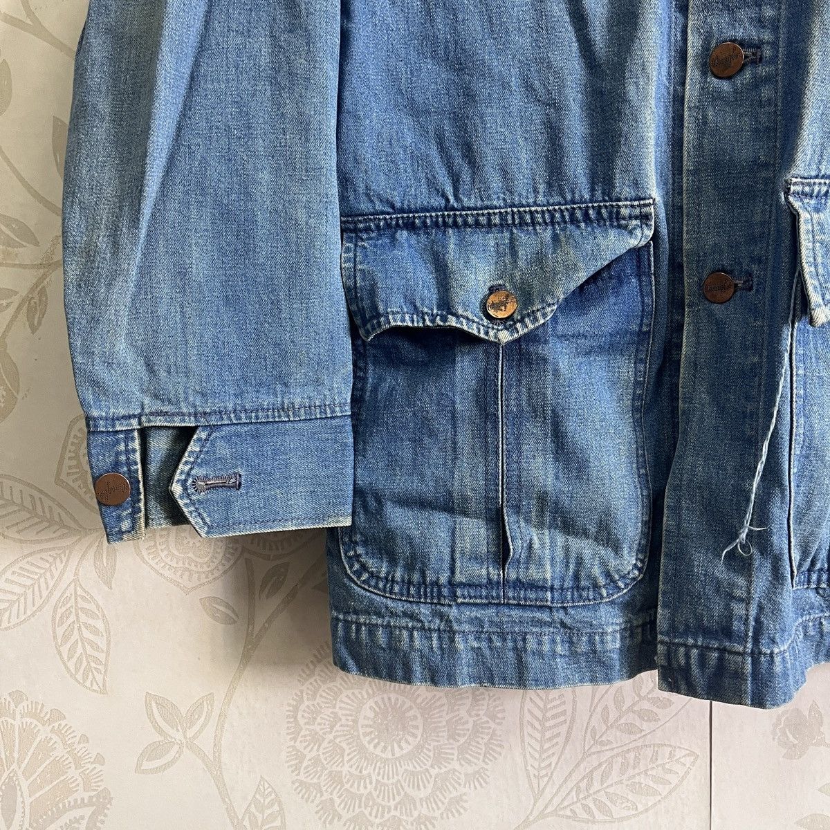 Vintage × Wrangler Vintage 1990 Workwear Wrangler Chore Denim Jacket Japan Size US L / EU 52-54 / 3 - 9 Thumbnail