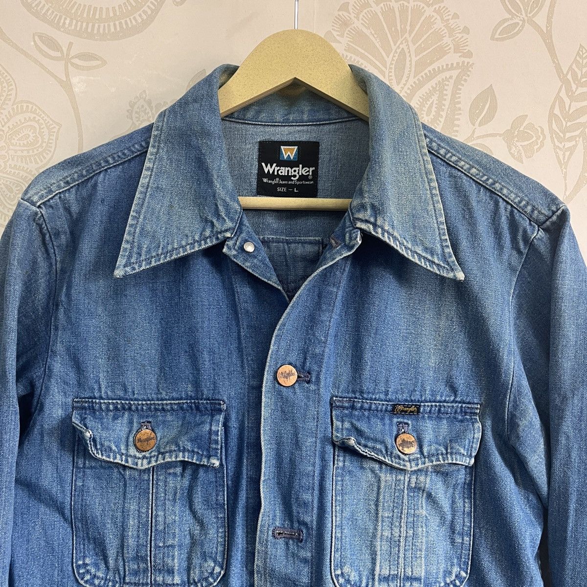 Vintage × Wrangler Vintage 1990 Workwear Wrangler Chore Denim Jacket Japan Size US L / EU 52-54 / 3 - 20 Thumbnail