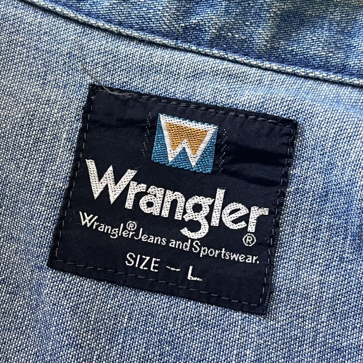 Vintage × Wrangler Vintage 1990 Workwear Wrangler Chore Denim Jacket Japan Size US L / EU 52-54 / 3 - 3 Thumbnail