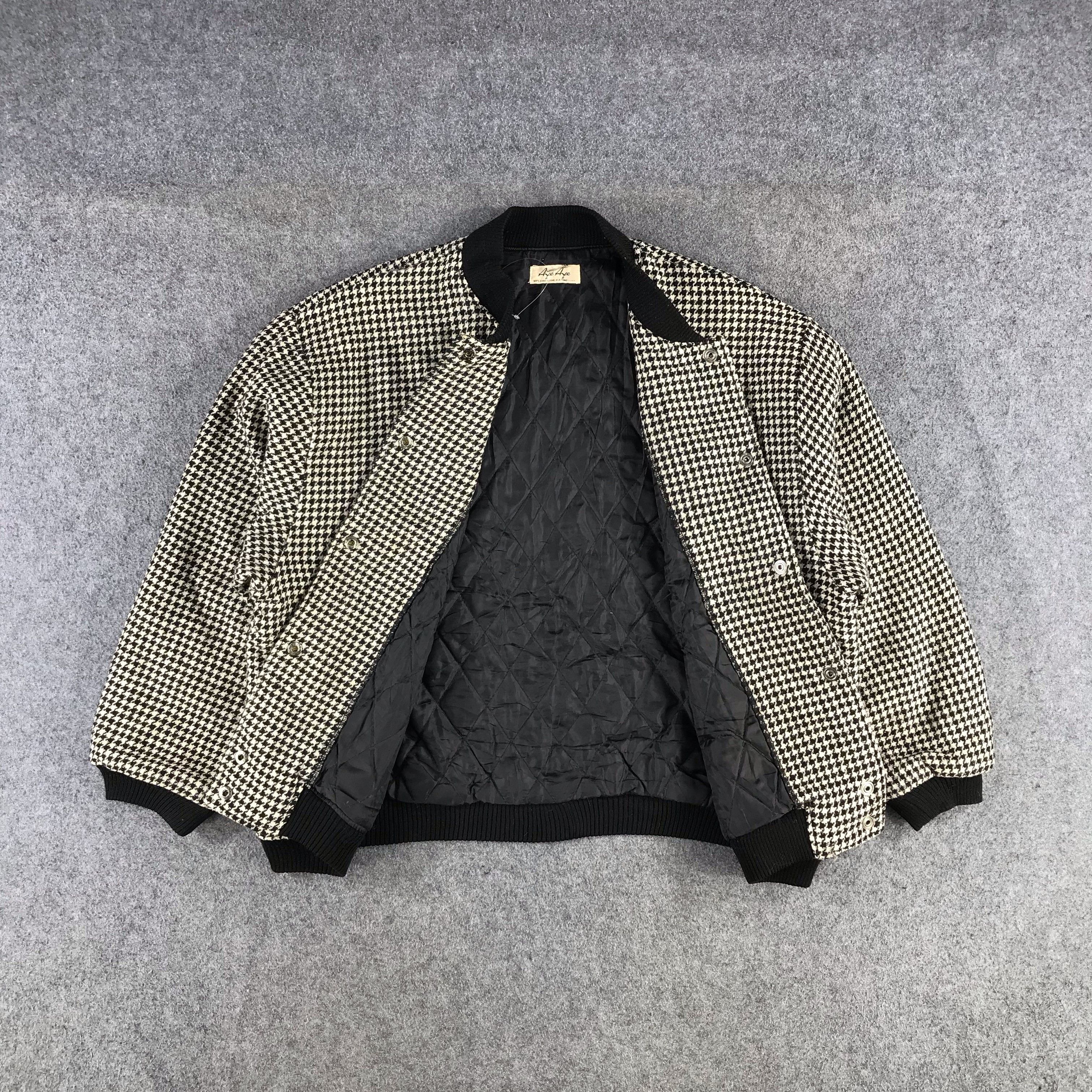 Japanese Brand Vintage Houndstooth Bomber Varsity Jacket JC166 Size US M / EU 48-50 / 2 - 3 Thumbnail