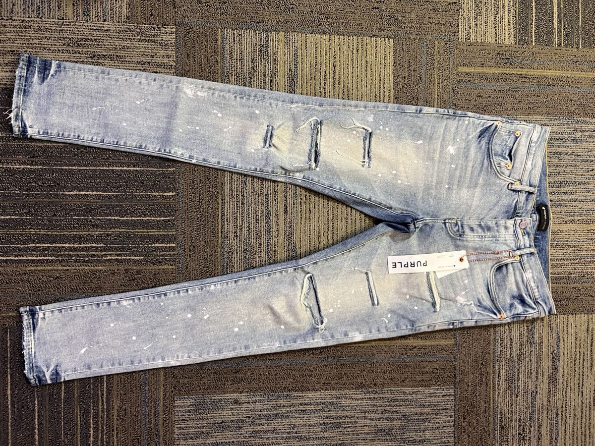 Purple Brand Purple Brand P001 Paint Splatter Distressed Skinny Jeans