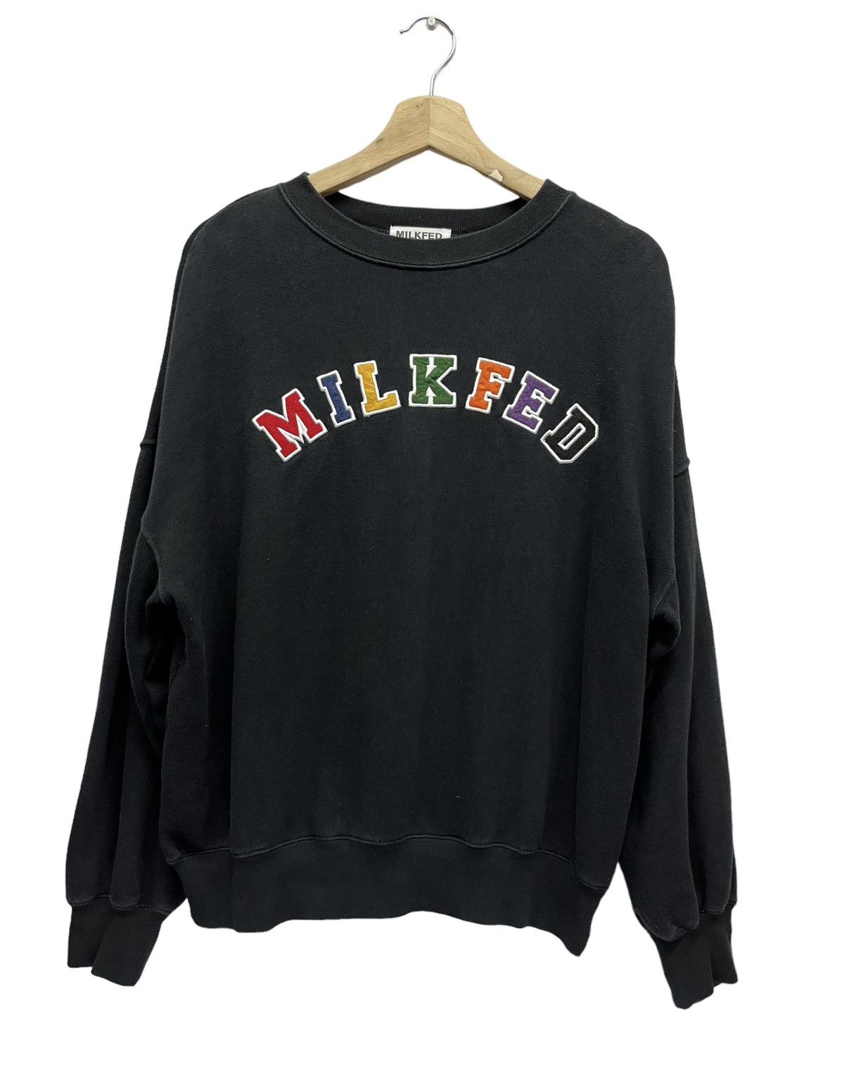 Band Tees MILKFED Punk Iconic “Rainbow” Spellout Drop Shoulder Sweater Size US M / EU 48-50 / 2 - 1 Thumbnail