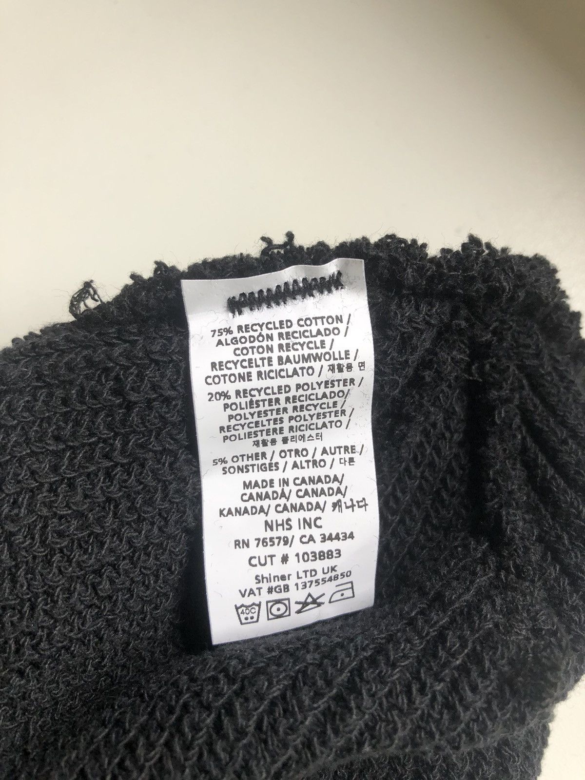 Santa Cruz Skateboards SantaCruz Eco Recycled Cotton Beanie BLACK Size ONE SIZE - 3 Thumbnail