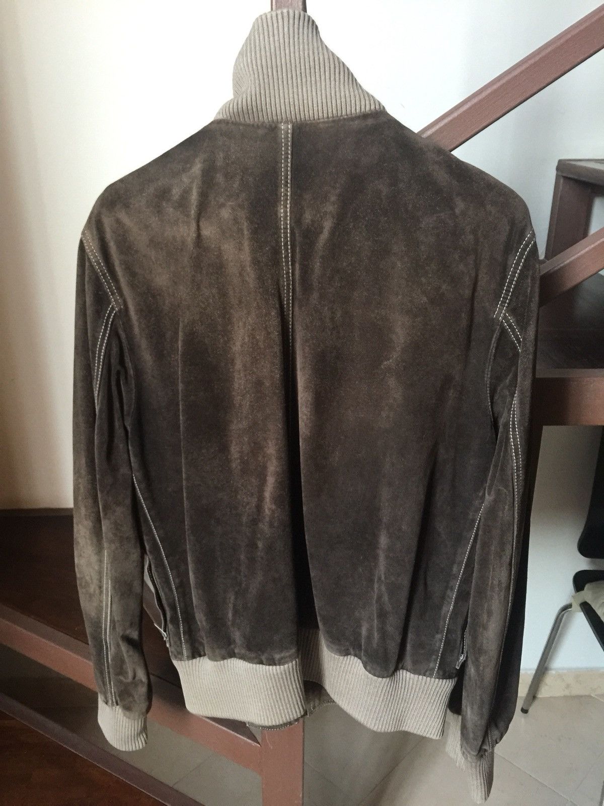 Dolce & Gabbana Suede Delavé Bomber Jacket Size US M / EU 48-50 / 2 - 2 Thumbnail