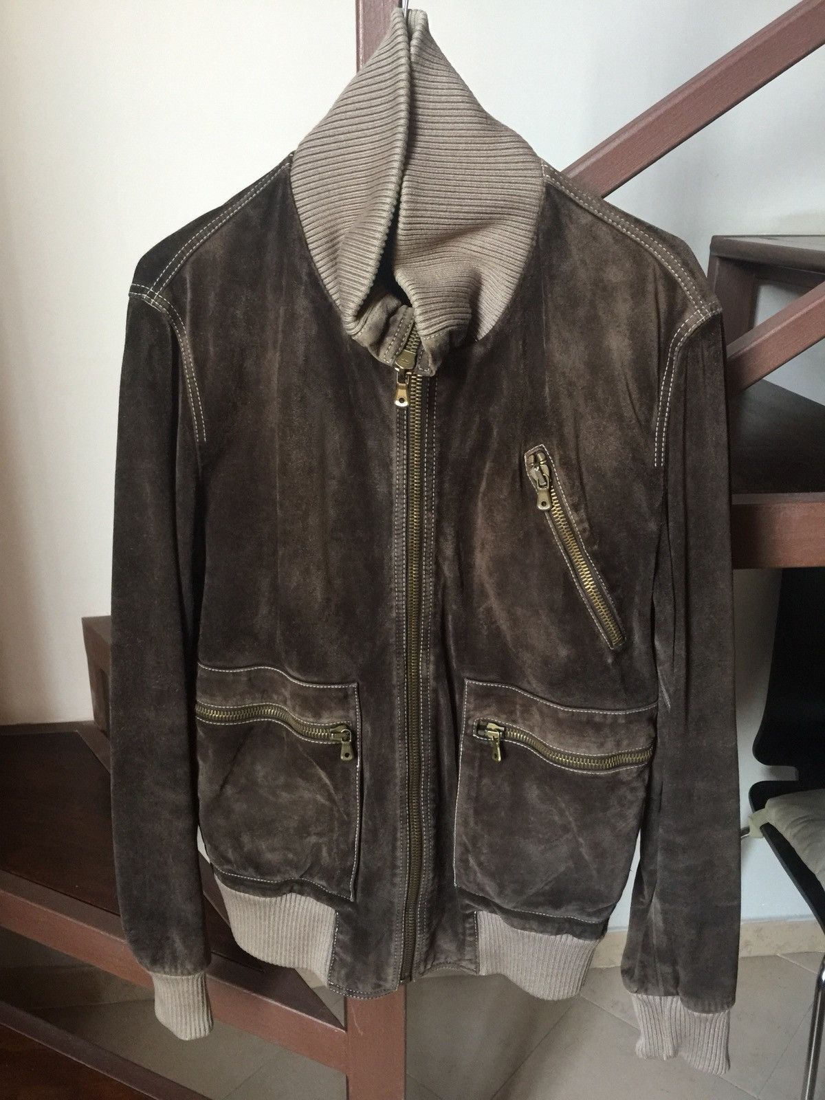 Dolce & Gabbana Suede Delavé Bomber Jacket Size US M / EU 48-50 / 2 - 6 Thumbnail