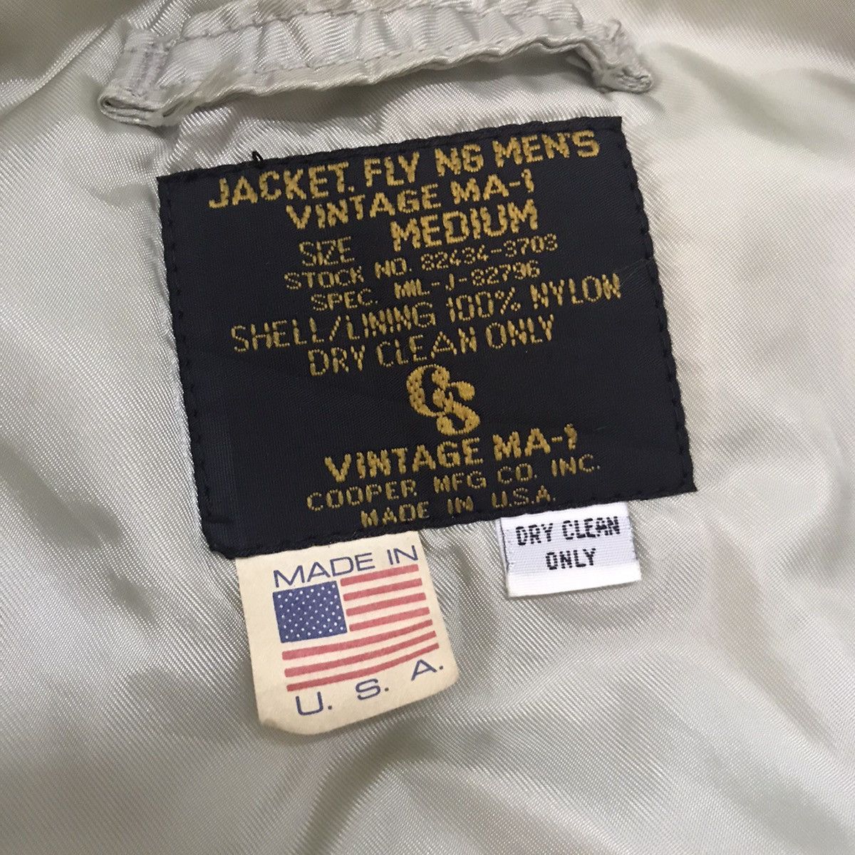 Cockpit USA Vtg MA-1 Flying Bomber Jacket Us Air Force Ideal Zipper Size US M / EU 48-50 / 2 - 22 Thumbnail