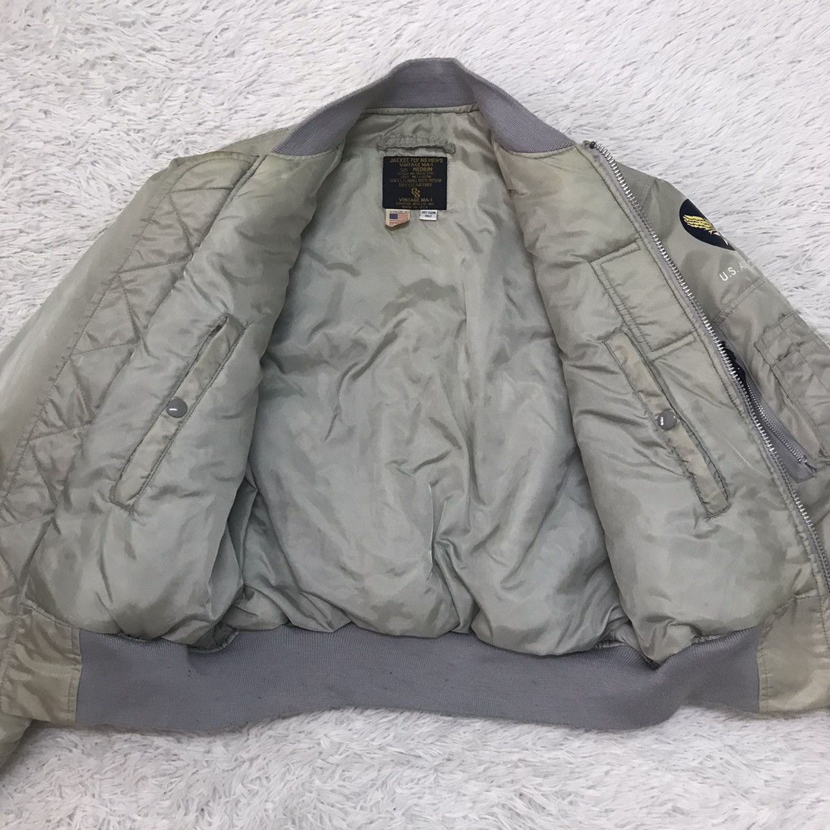 Cockpit USA Vtg MA-1 Flying Bomber Jacket Us Air Force Ideal Zipper Size US M / EU 48-50 / 2 - 17 Thumbnail