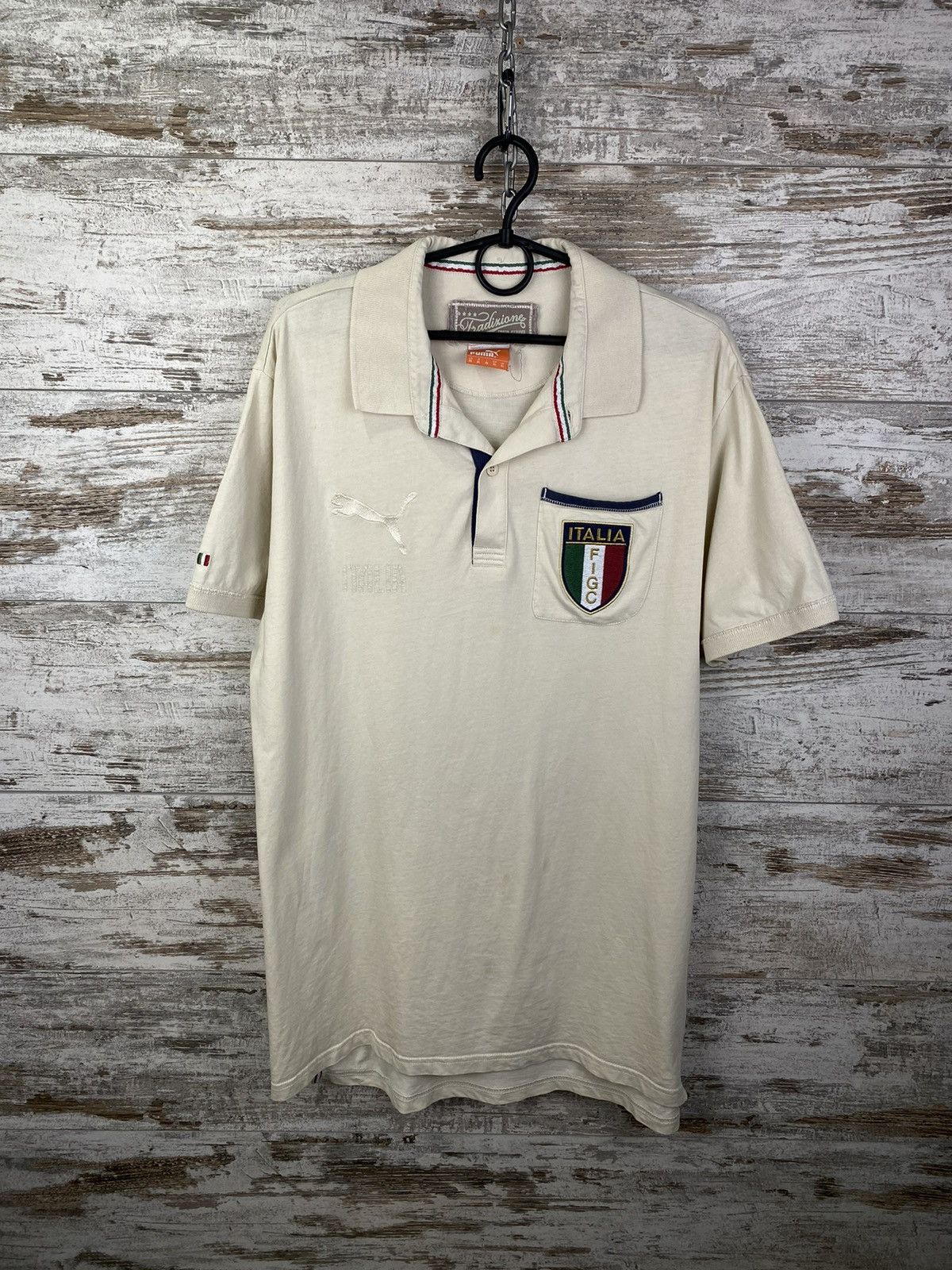 Puma Mens Vintage Puma Italia T Shirt soccer jersey tee Italy Size US XL / EU 56 / 4 - 1 Thumbnail