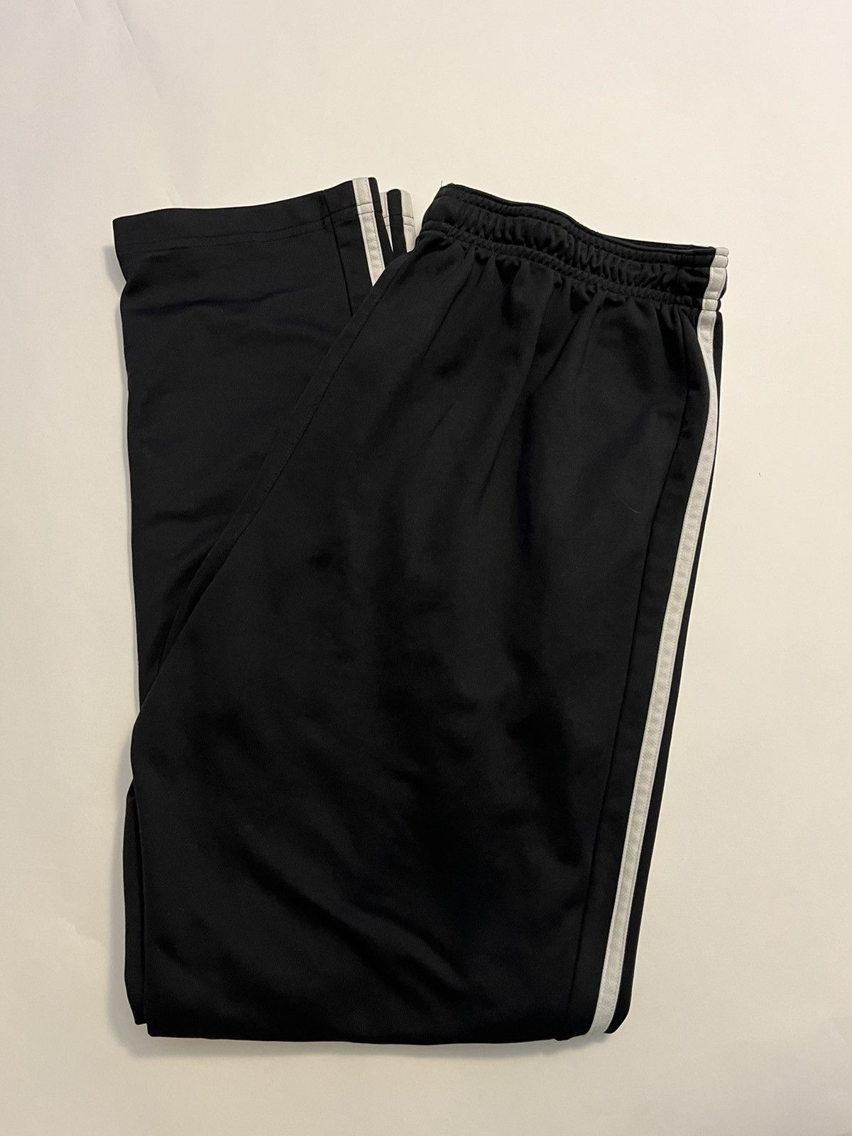 Adidas Adidas Track Sweatpants Large Black Three Stripes Soccer Size US 42 / EU 58 - 2 Thumbnail