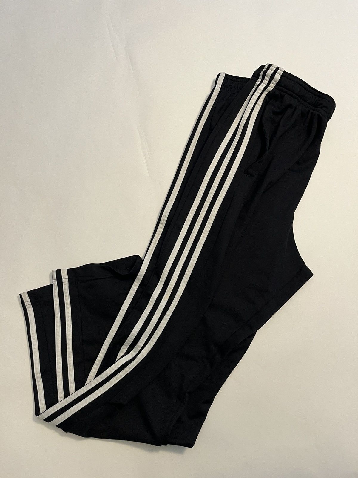 Adidas Adidas Track Sweatpants Large Black Three Stripes Soccer Size US 42 / EU 58 - 3 Thumbnail