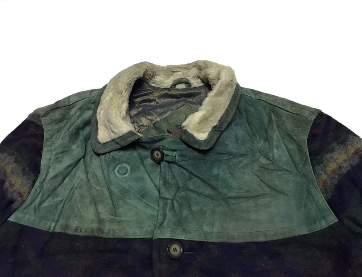 Leather Vintage Tabacci wool leather jacket Size US L / EU 52-54 / 3 - 2 Thumbnail