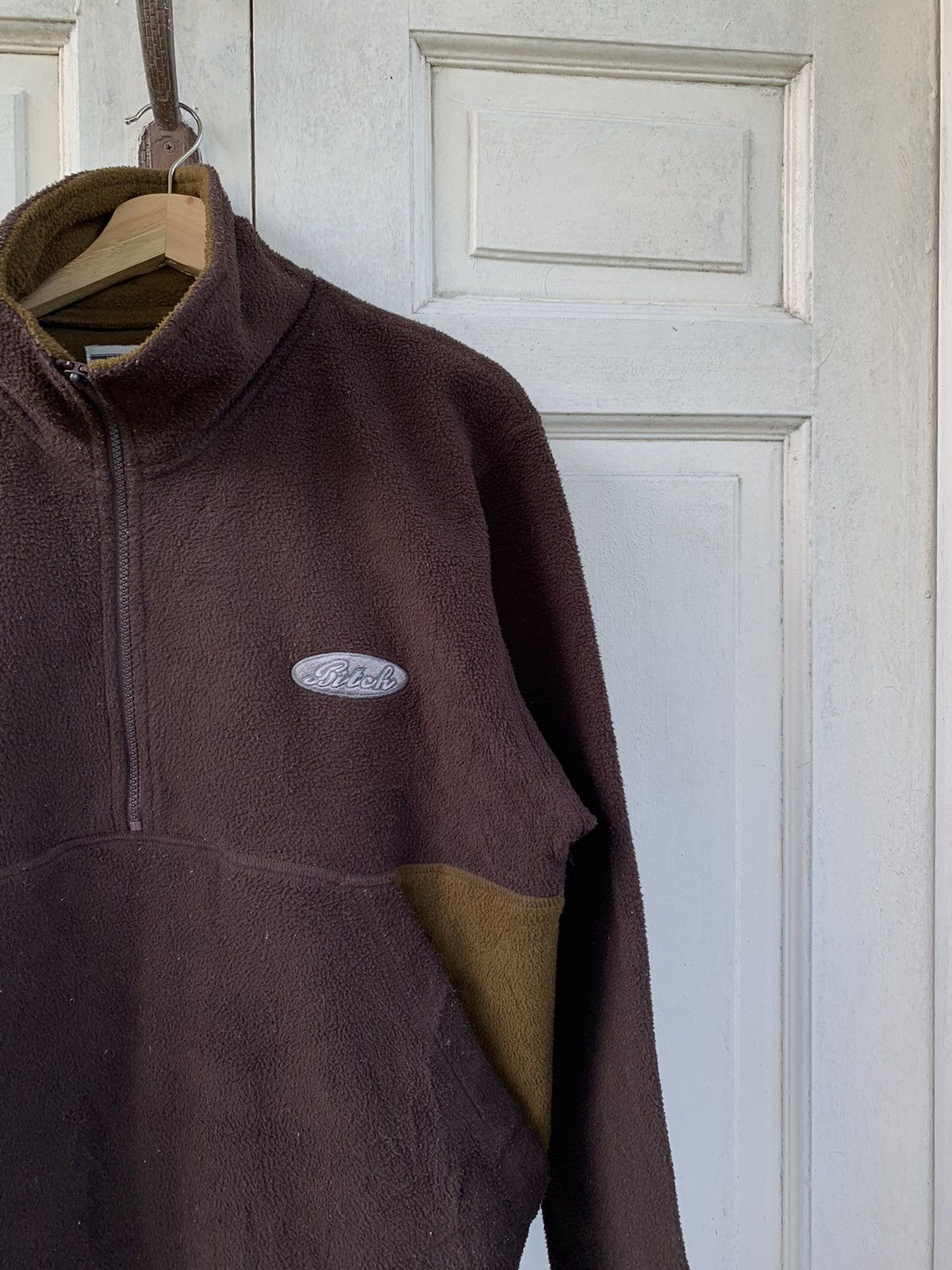 Vintage 90s BITCH SKATEBOARDS SHERPA FLEECE JACKET HALFZIP Size US L / EU 52-54 / 3 - 3 Thumbnail