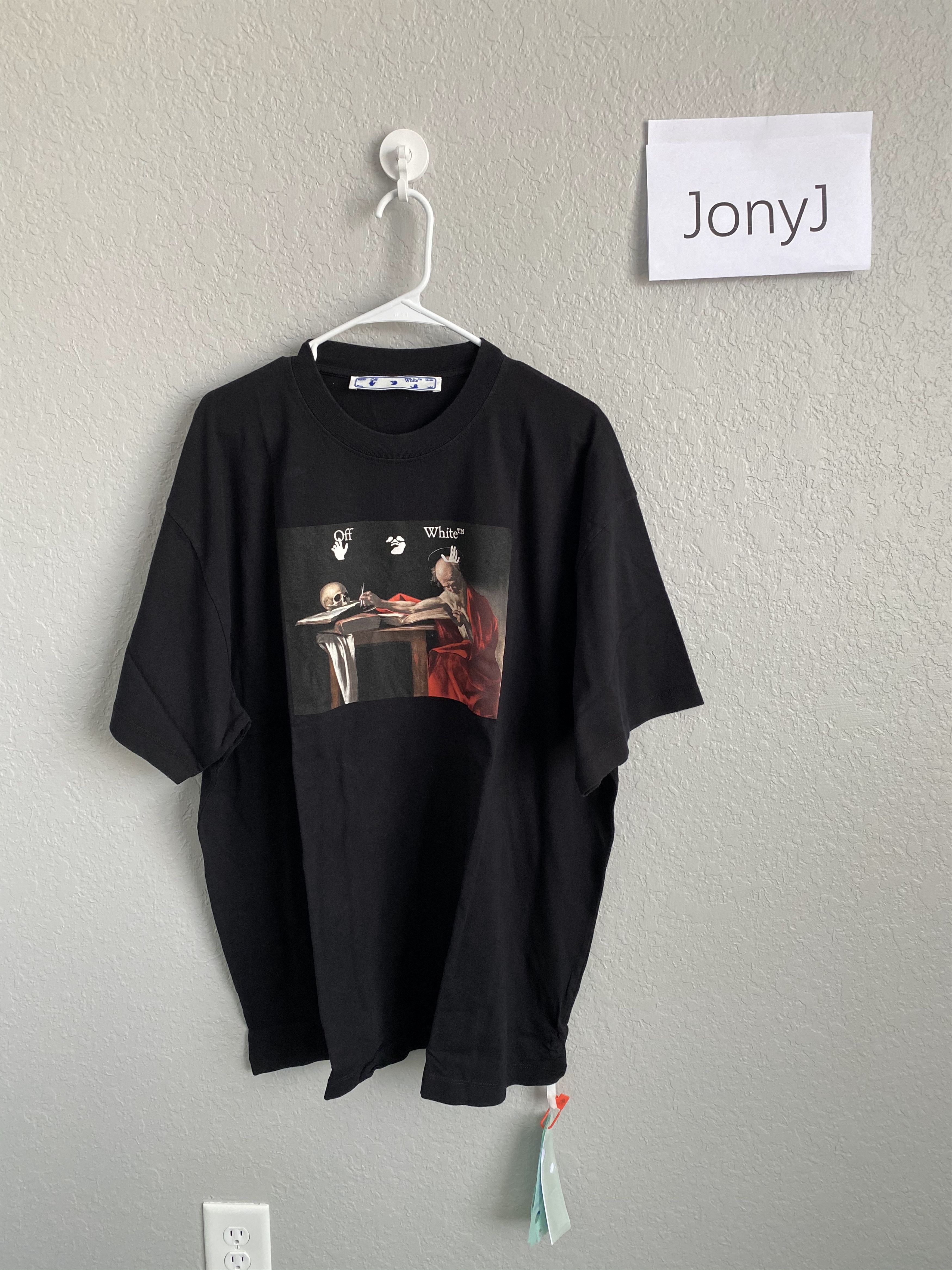 off white caravaggio jersey t shirt