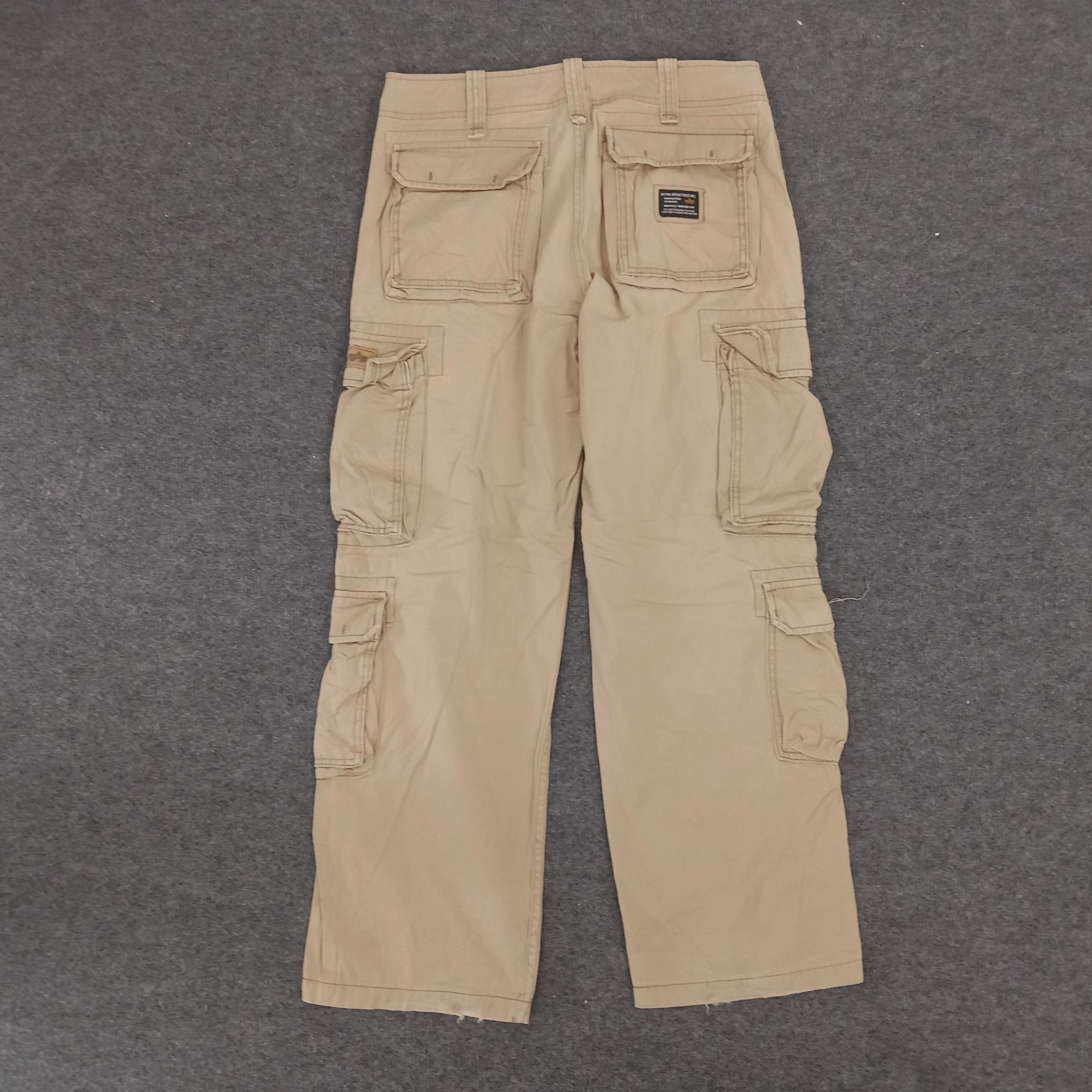 Alpha Industries × Vintage Alpha Industries Cargo Tactical Pocket Trousers Pants Size US 31 - 4 Thumbnail