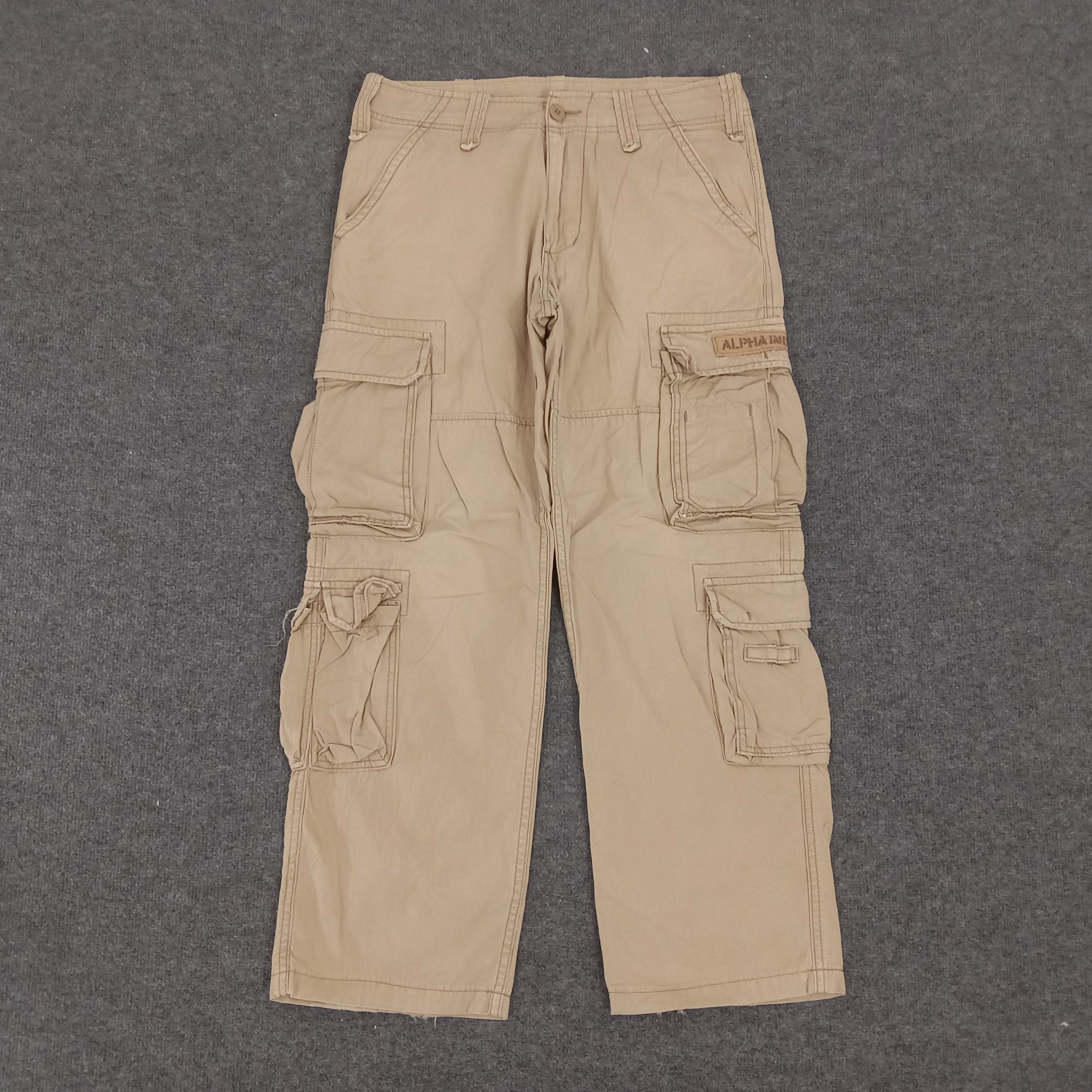 Alpha Industries × Vintage Alpha Industries Cargo Tactical Pocket Trousers Pants Size US 31 - 1 Thumbnail