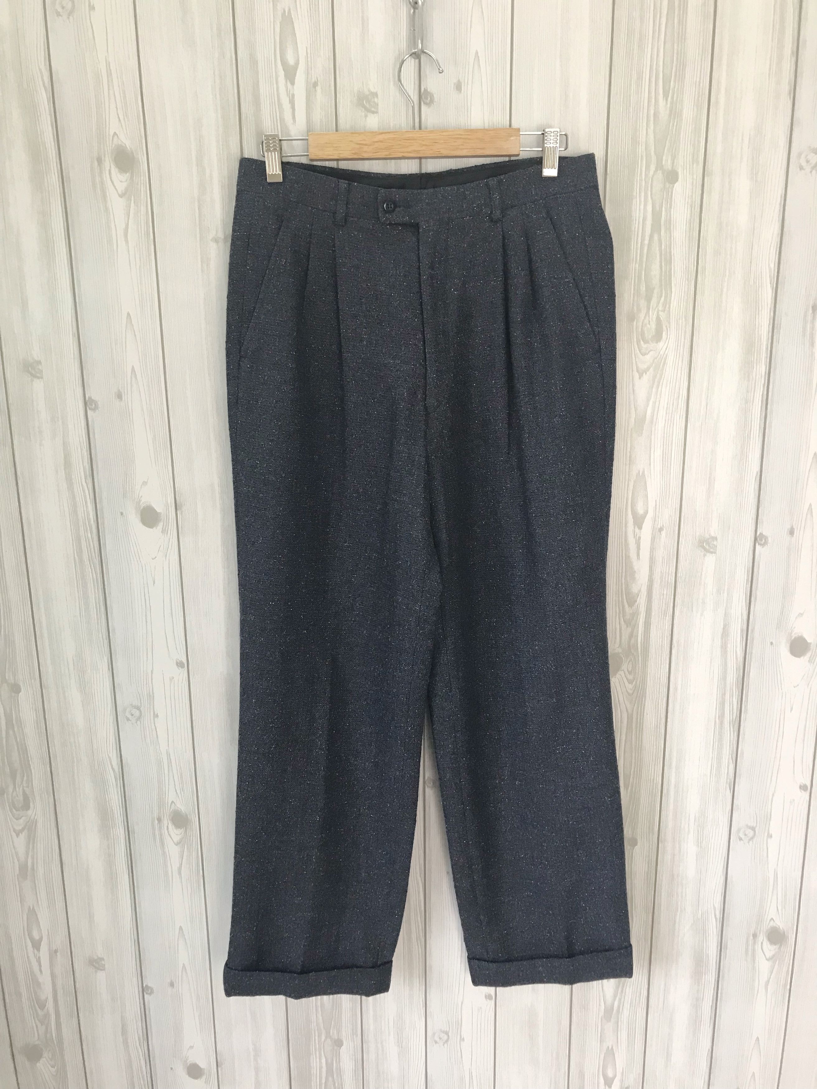 Lanvin Vintage LANVIN Paris Salt & Pepper Trousers Pant Size US 30 / EU 46 - 1 Thumbnail