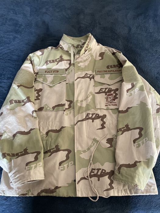 Fuck The Population FTP + FUCT M65 CAMO JACKET | Grailed