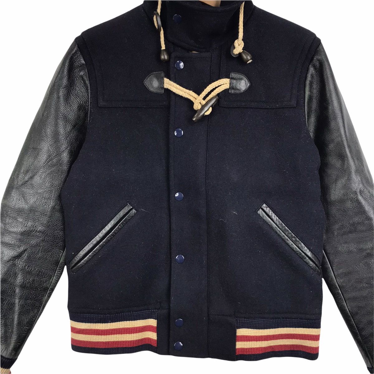 Japanese Brand JOURNAL STANDARD Japanese Brand Leather Varsity Wool Jacket Size US S / EU 44-46 / 1 - 5 Thumbnail