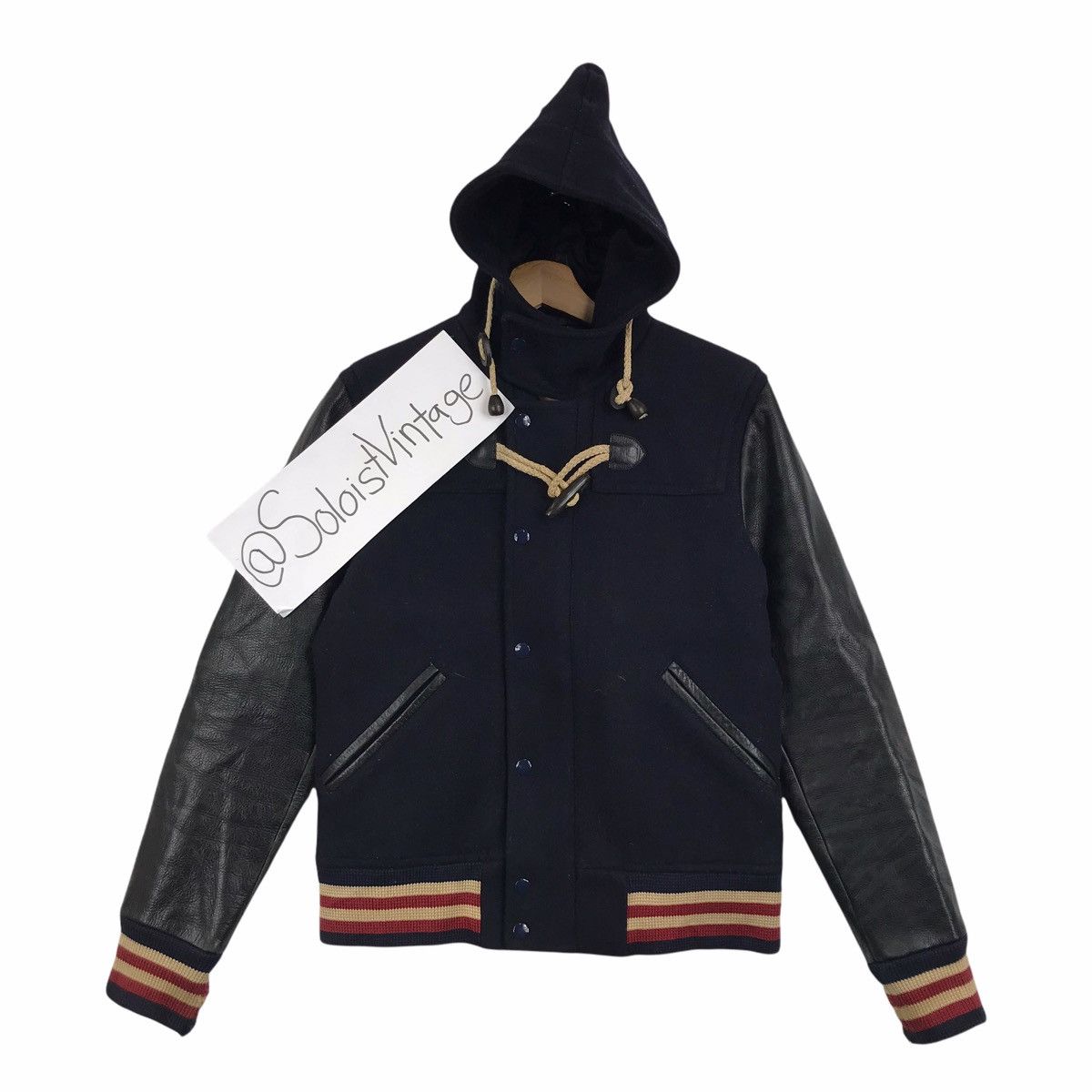 Japanese Brand JOURNAL STANDARD Japanese Brand Leather Varsity Wool Jacket Size US S / EU 44-46 / 1 - 1 Thumbnail