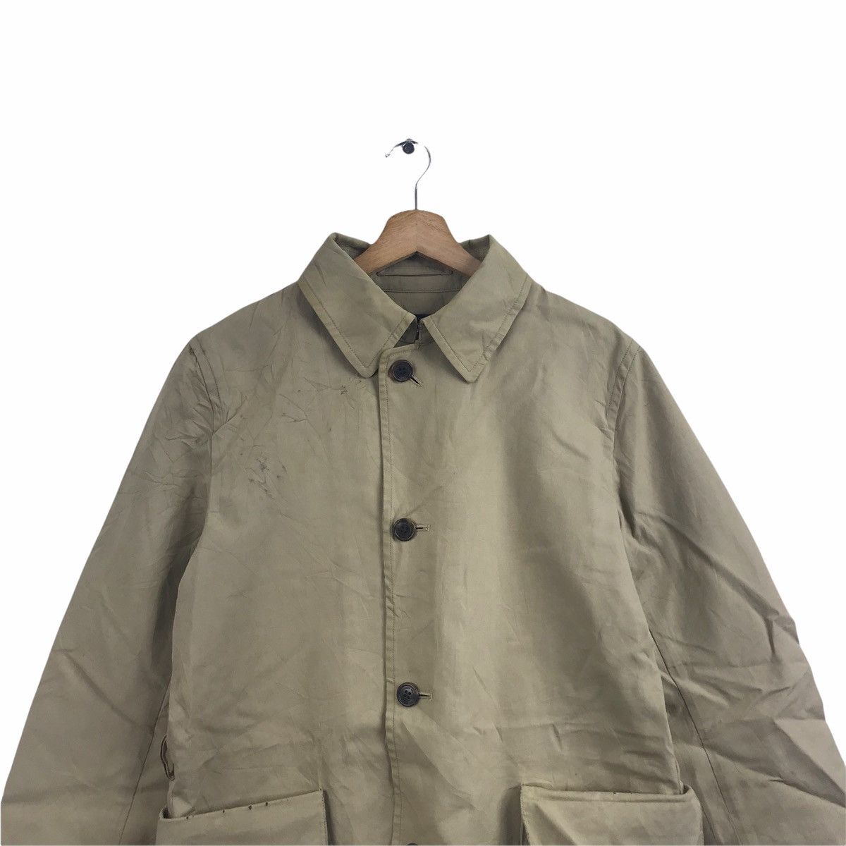 United Arrows UNITED ARROW BEAUTY & YOUTH Cream Overcoat Jacket Size US M / EU 48-50 / 2 - 3 Thumbnail
