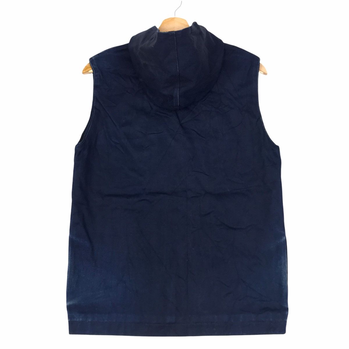 A.P.C. APC JAPAN BRAND Indigo Jeans Sleeveless Hoodie Jacket Size US S / EU 44-46 / 1 - 2 Thumbnail