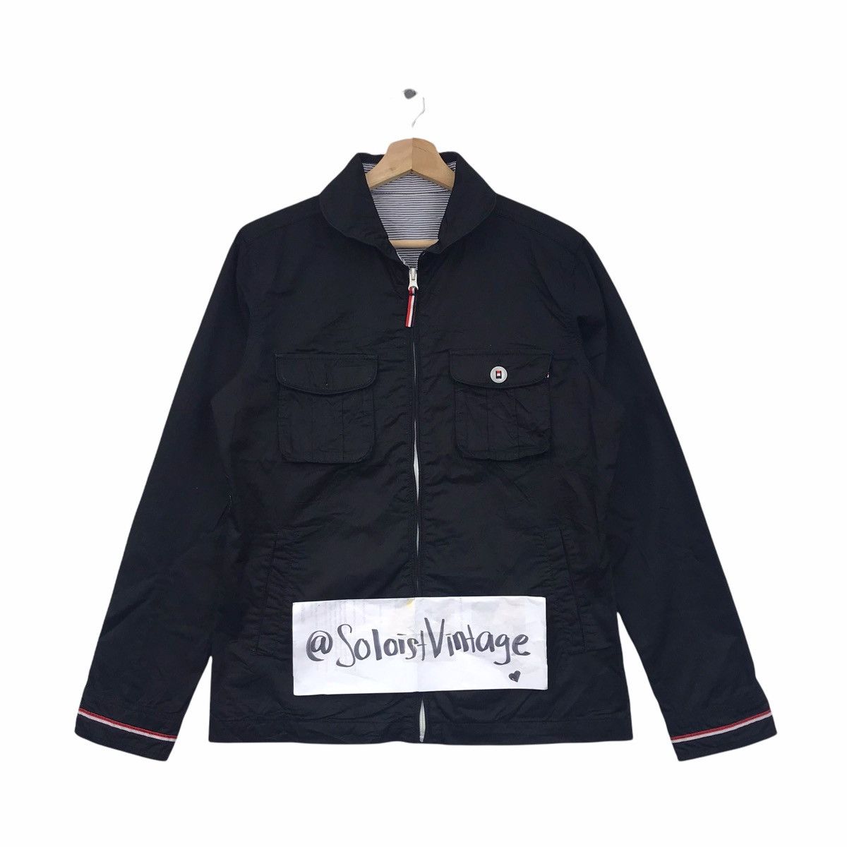 Japanese Brand TK MIXPICE Japanese Brand Black Zipper Double Pockets Jacket Size US S / EU 44-46 / 1 - 1 Thumbnail