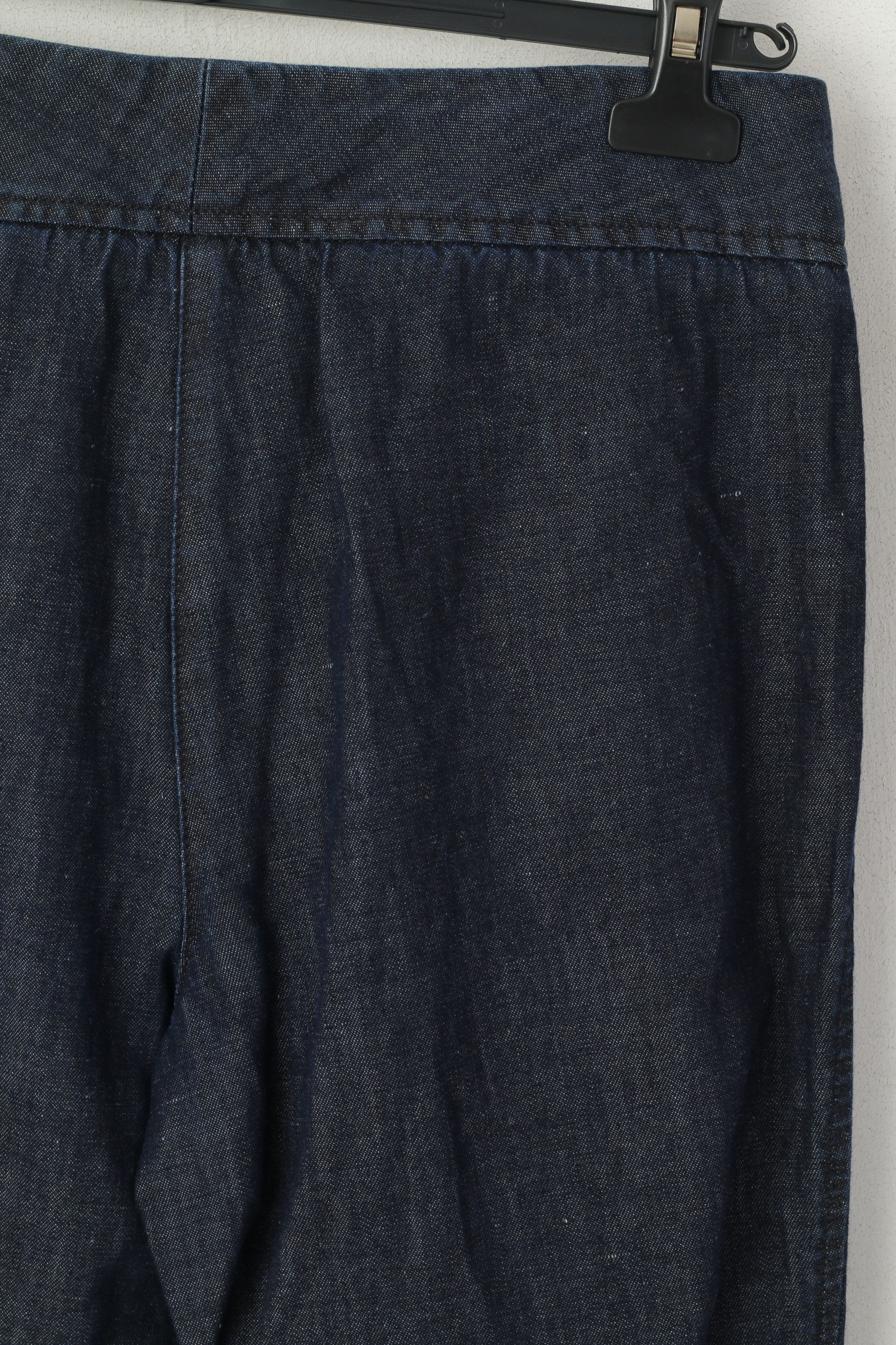 Gant Gant Women 8 12 38 Trousers Navy Cotton Linen 8120 Size 30" / US 8 / IT 44 - 4 Thumbnail
