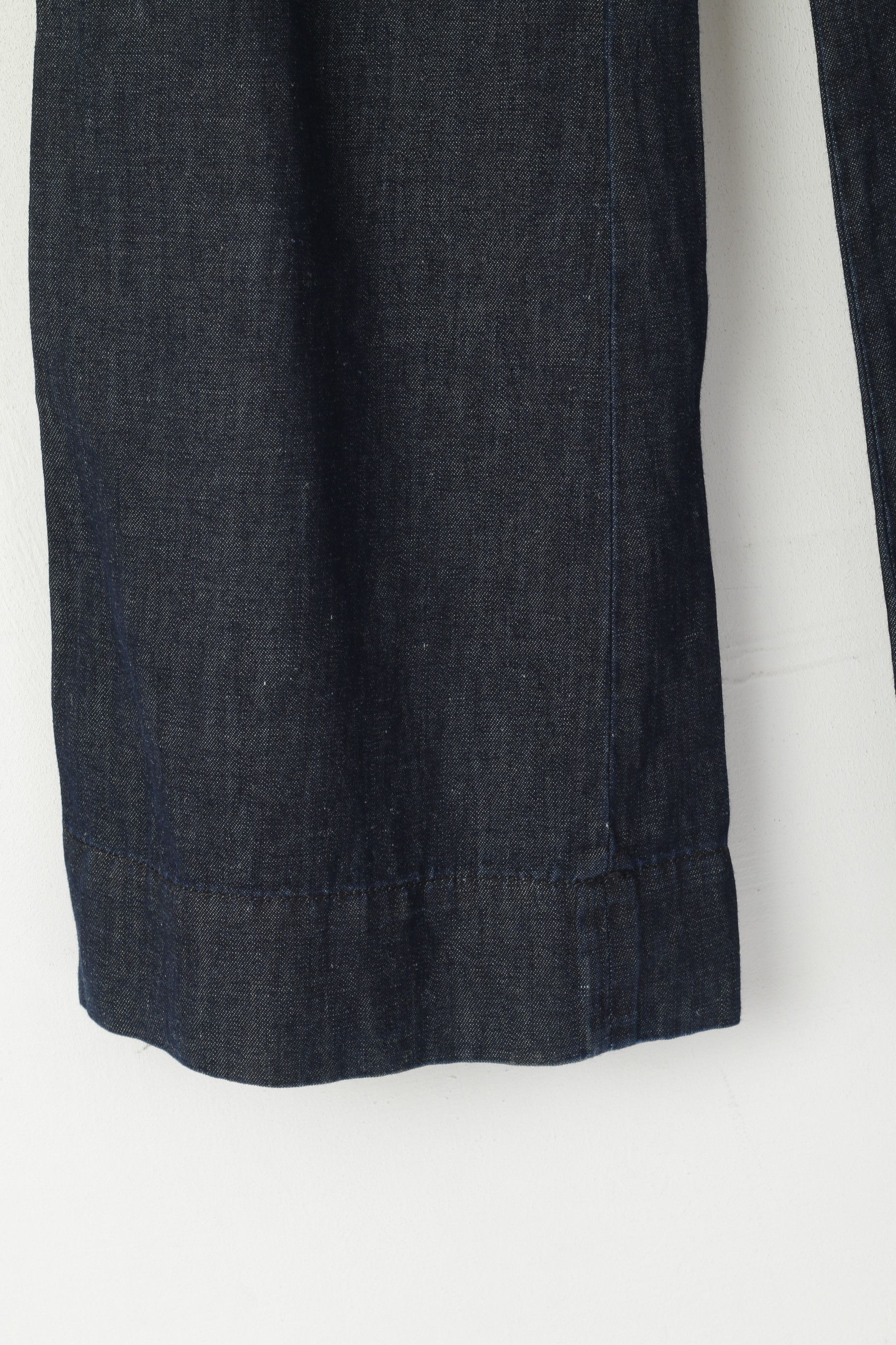 Gant Gant Women 8 12 38 Trousers Navy Cotton Linen 8120 Size 30" / US 8 / IT 44 - 3 Thumbnail