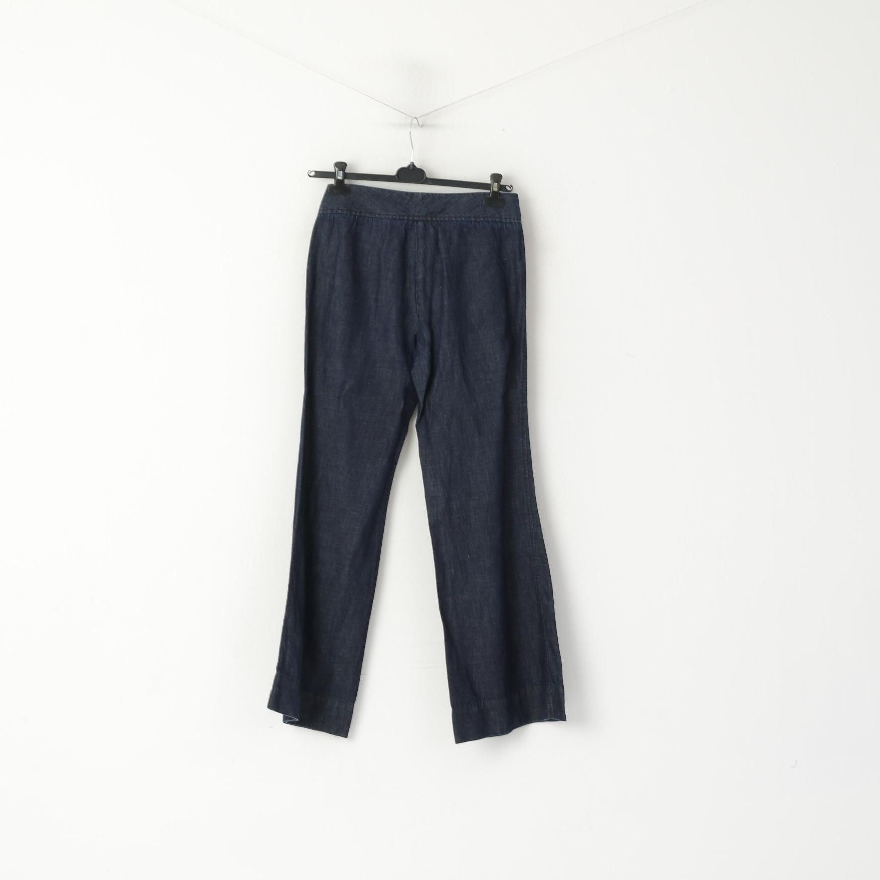 Gant Gant Women 8 12 38 Trousers Navy Cotton Linen 8120 Size 30" / US 8 / IT 44 - 5 Thumbnail