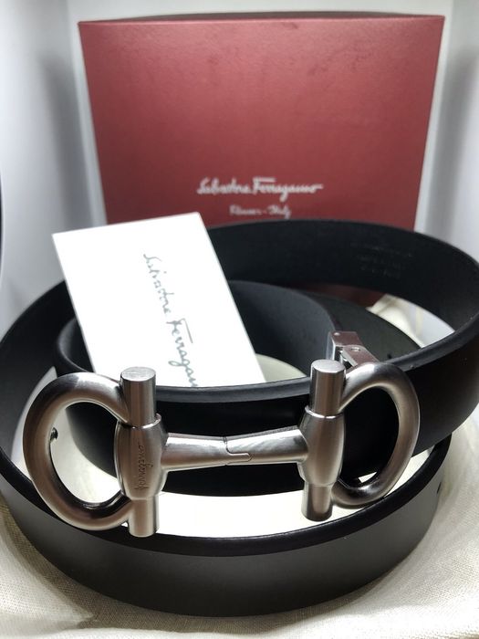 Double gancini salvatore ferragamo discount men belt size 38