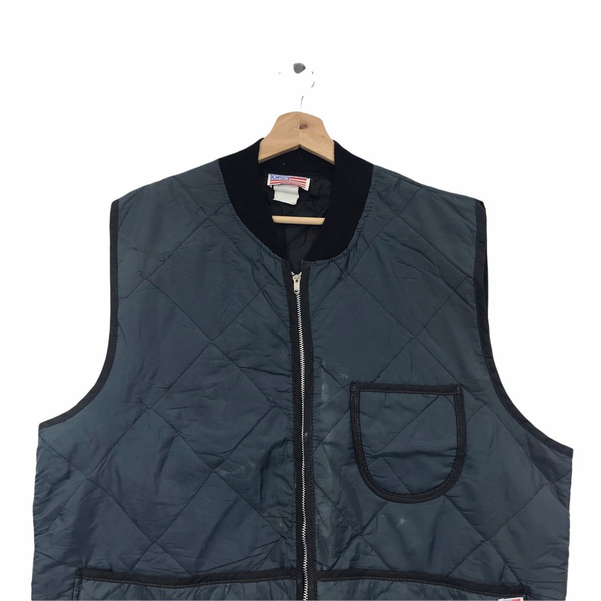 Vintage Vintage UFO USA Flag Brand Clothing Quilted Vest Jacket Size US XL / EU 56 / 4 - 2 Thumbnail