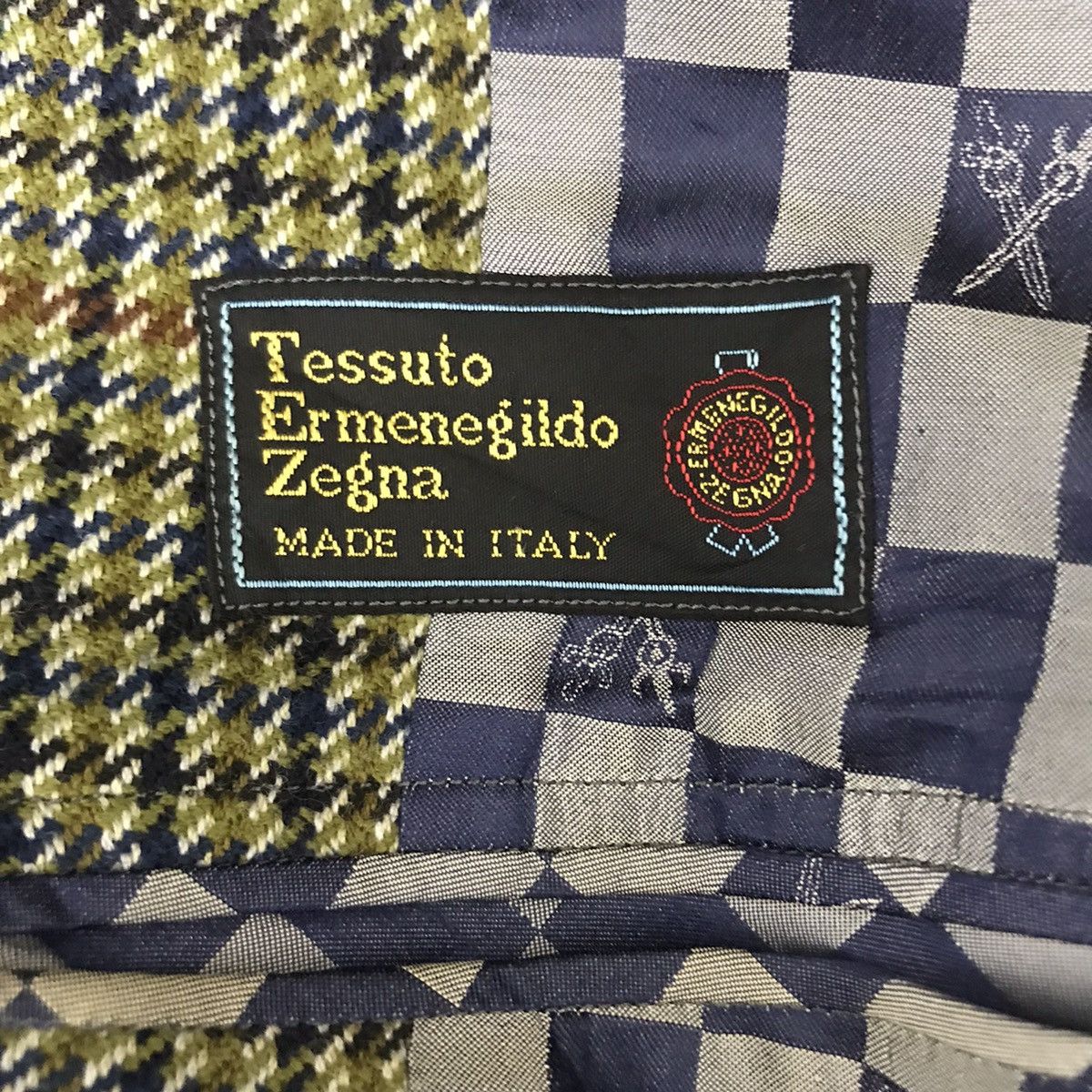 Vintage Vintage TESSUTO ERMENEGILDO ZEGNA Tartan Check Coat Blazer Size US L / EU 52-54 / 3 - 4 Thumbnail