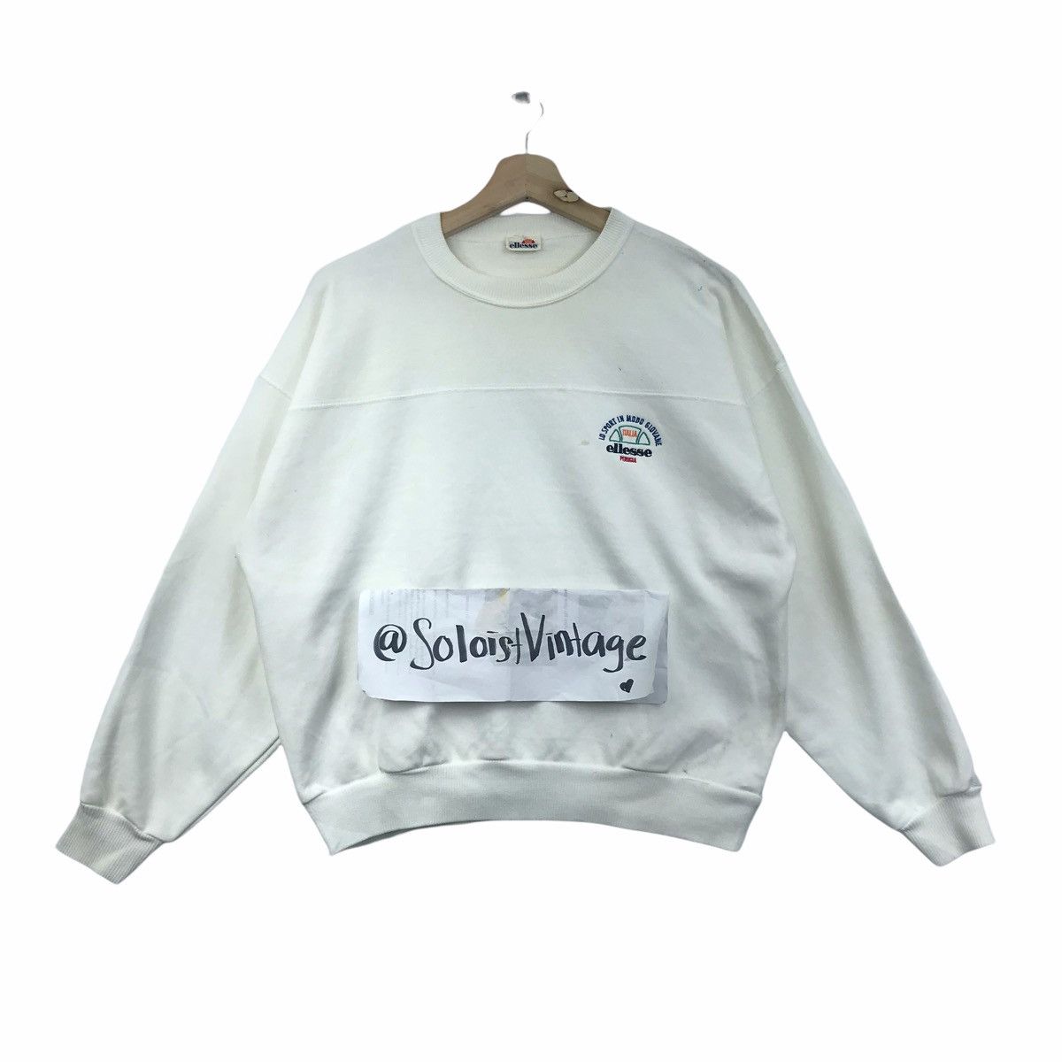 Ellesse Vintage ELLESSE RAFFINATO SPORT Tennis Big Print Sweatshirt Size US M / EU 48-50 / 2 - 1 Thumbnail