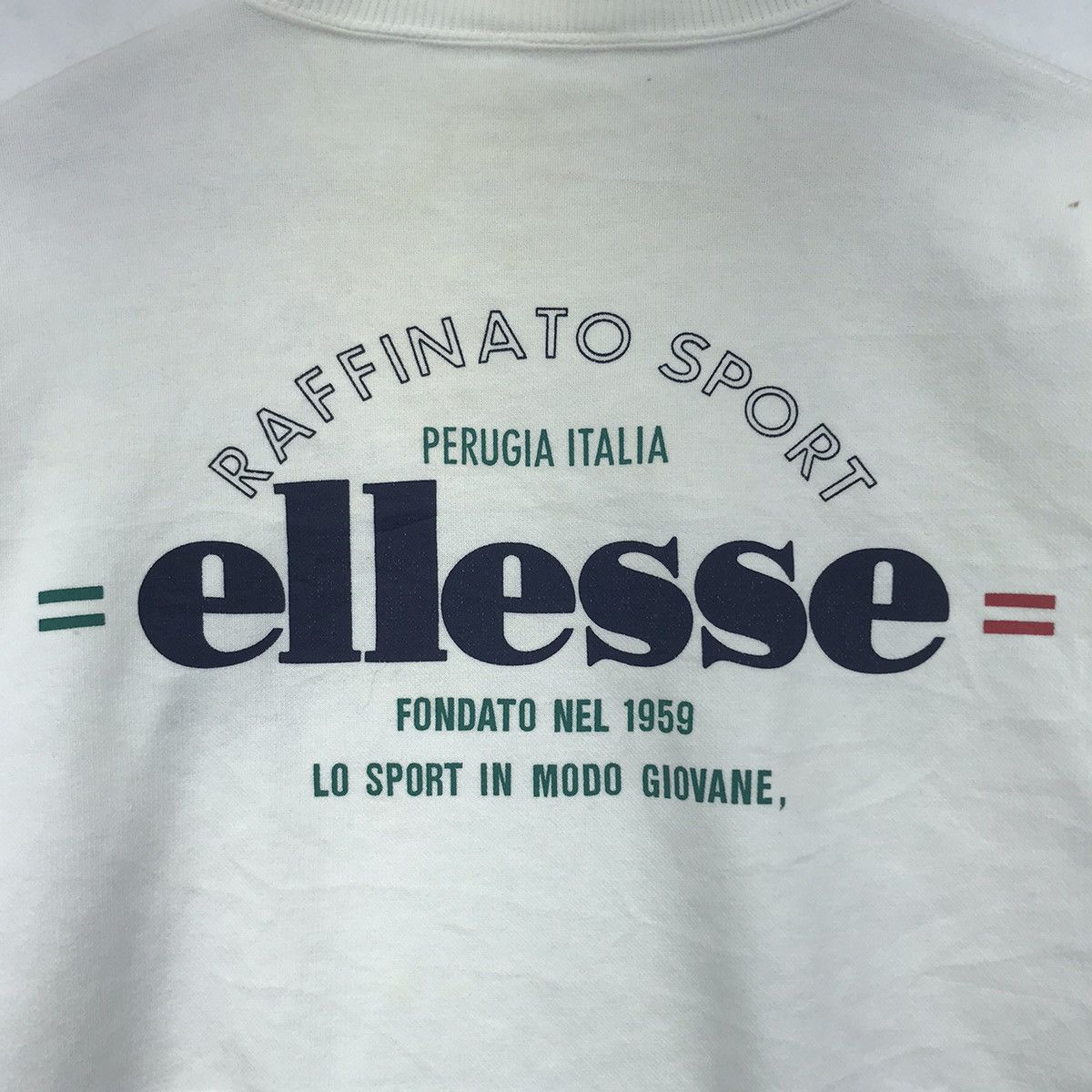 Ellesse Vintage ELLESSE RAFFINATO SPORT Tennis Big Print Sweatshirt Size US M / EU 48-50 / 2 - 7 Thumbnail