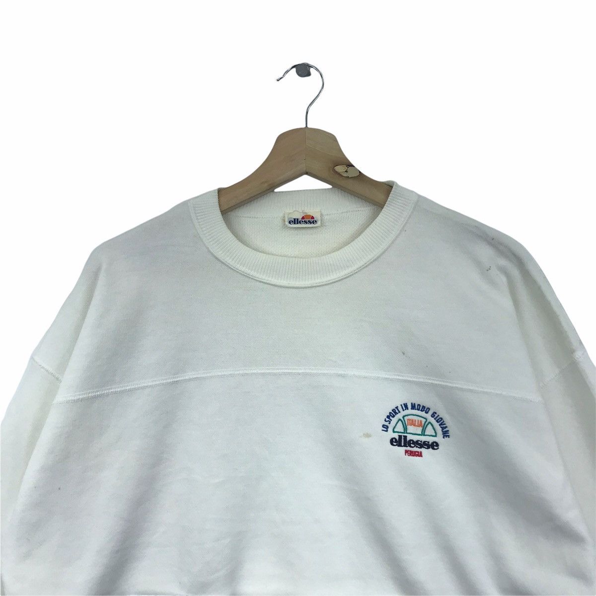 Ellesse Vintage ELLESSE RAFFINATO SPORT Tennis Big Print Sweatshirt Size US M / EU 48-50 / 2 - 2 Thumbnail