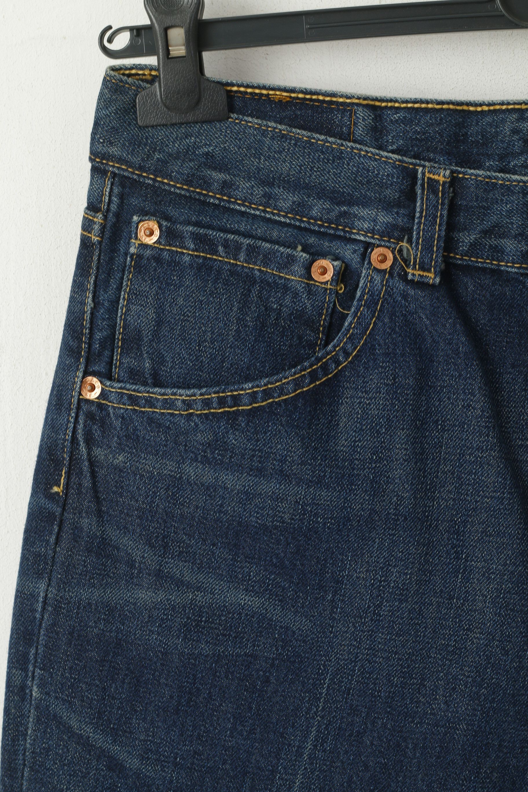 Levi's Levi Strauss & Co. Women 30 34 Trousers Navy Cotton 3177 Size 30" / US 8 / IT 44 - 3 Thumbnail