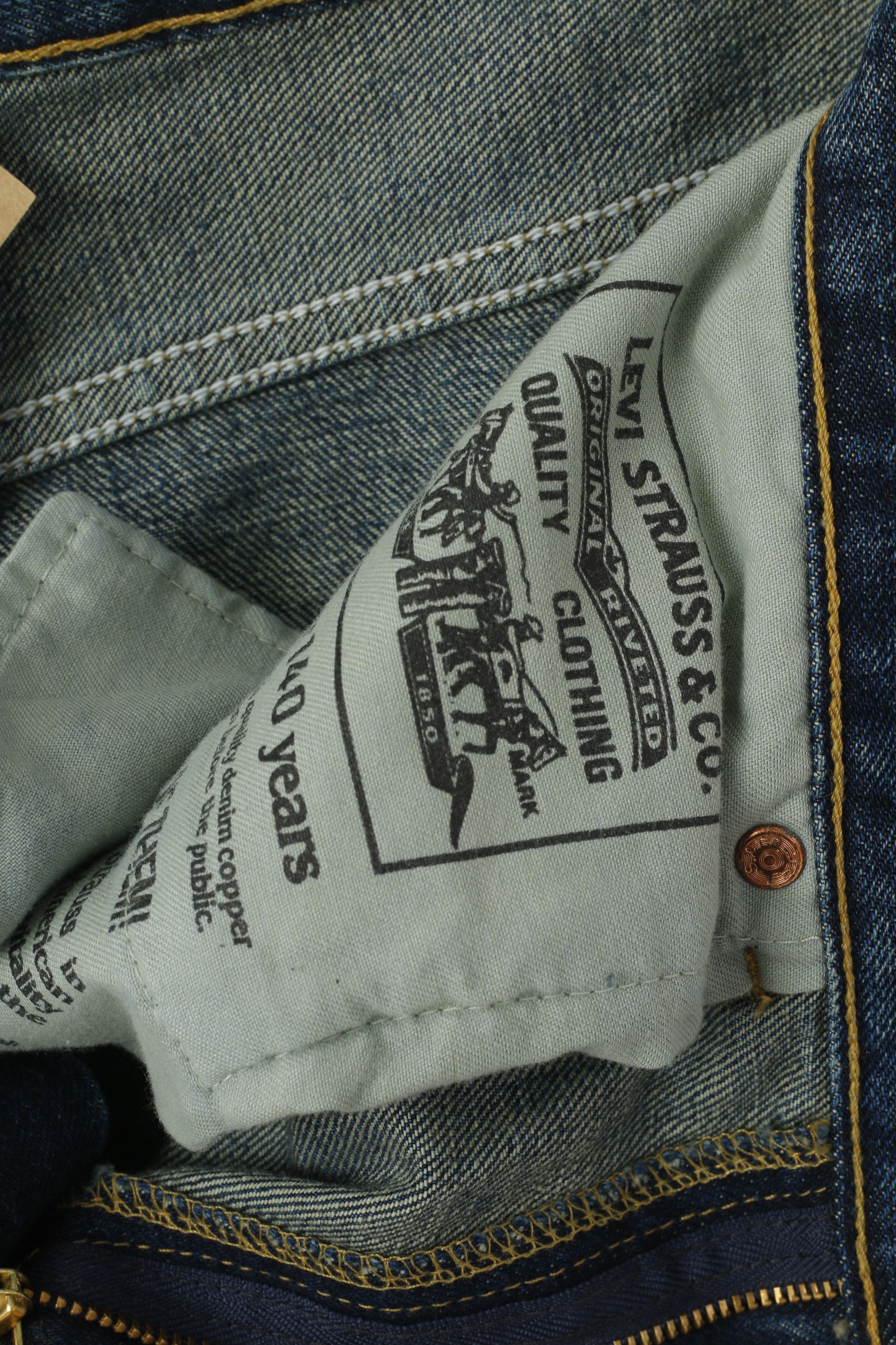 Levi's Levi Strauss & Co. Women 30 34 Trousers Navy Cotton 3177 Size 30" / US 8 / IT 44 - 2 Thumbnail