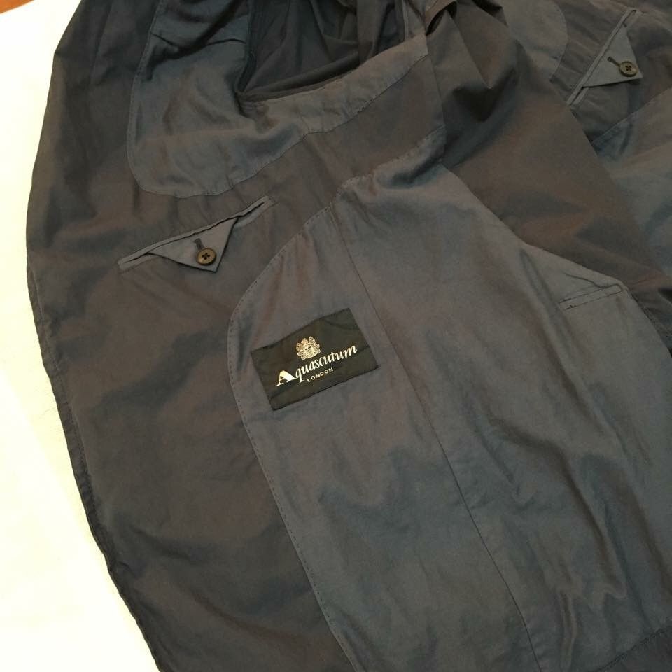 Aquascutum Aquascutum Poplin Cotton Lightweight Navy Blazer Japan Made Size US L / EU 52-54 / 3 - 11 Thumbnail