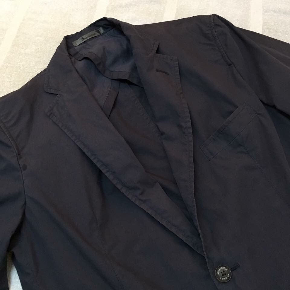 Aquascutum Aquascutum Poplin Cotton Lightweight Navy Blazer Japan Made Size US L / EU 52-54 / 3 - 8 Thumbnail