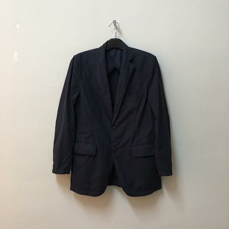 Aquascutum Aquascutum Poplin Cotton Lightweight Navy Blazer Japan Made Size US L / EU 52-54 / 3 - 1 Thumbnail