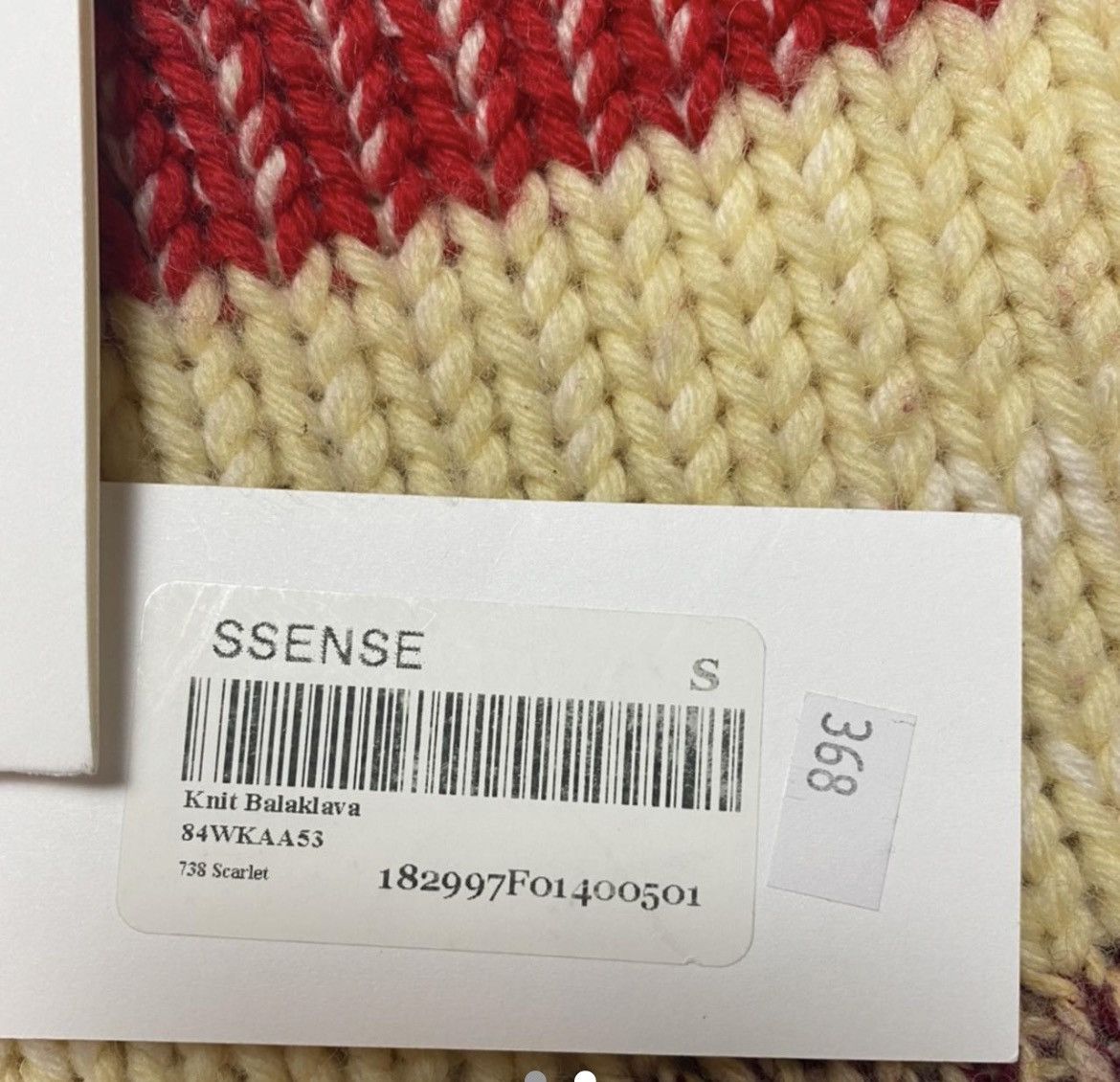 Calvin Klein 205W39NYC Calvin Klein 205w39nyc Raf Simons Striped Knit Balaclava Size ONE SIZE - 2 Thumbnail